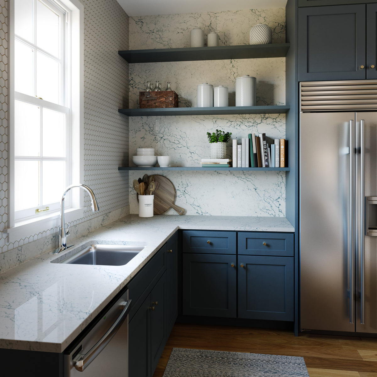 Mackworth™ Quartz by Cambria available at Aqua Kitchen