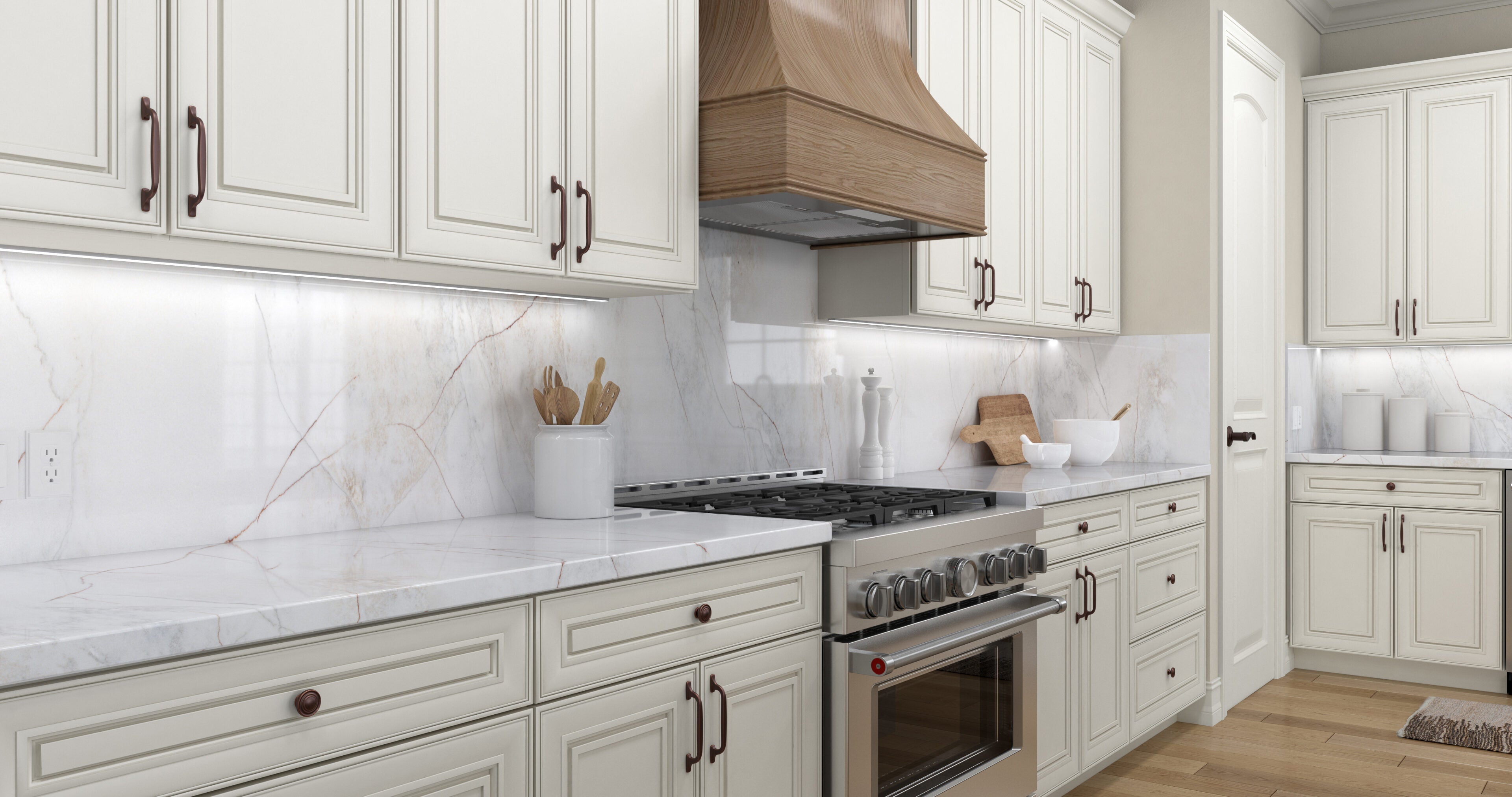 Magnolia Pearl® by Pental Quartz available at Aqua Kitchen