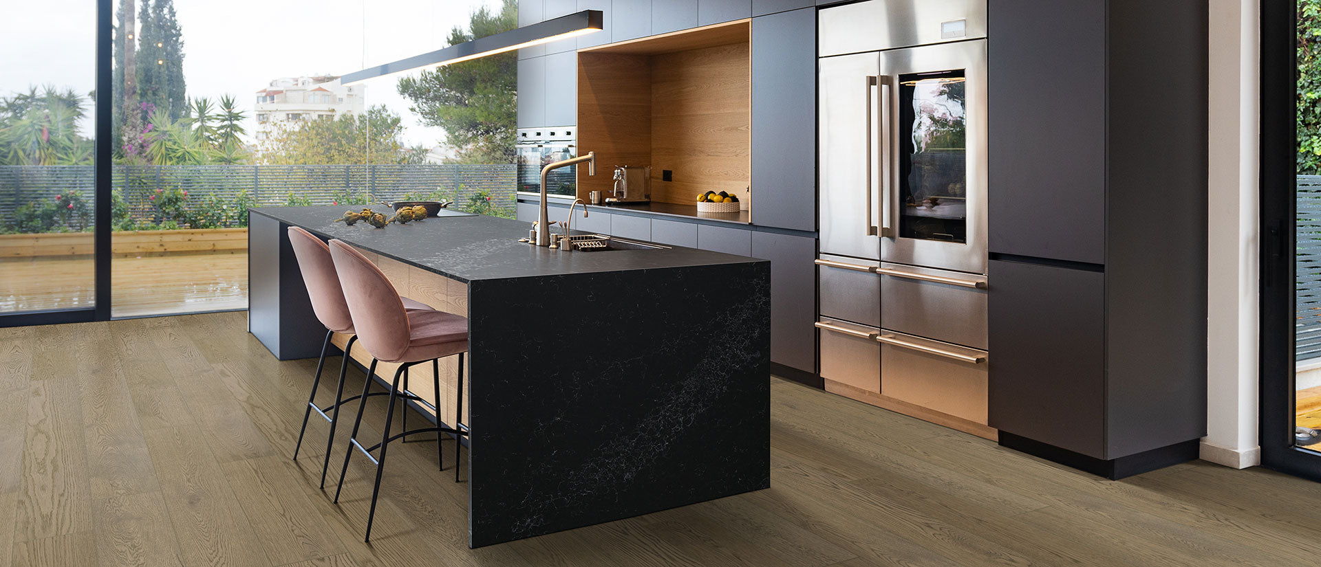 Midnight Corvo by MSI Surfaces available at Aqua Kitchen