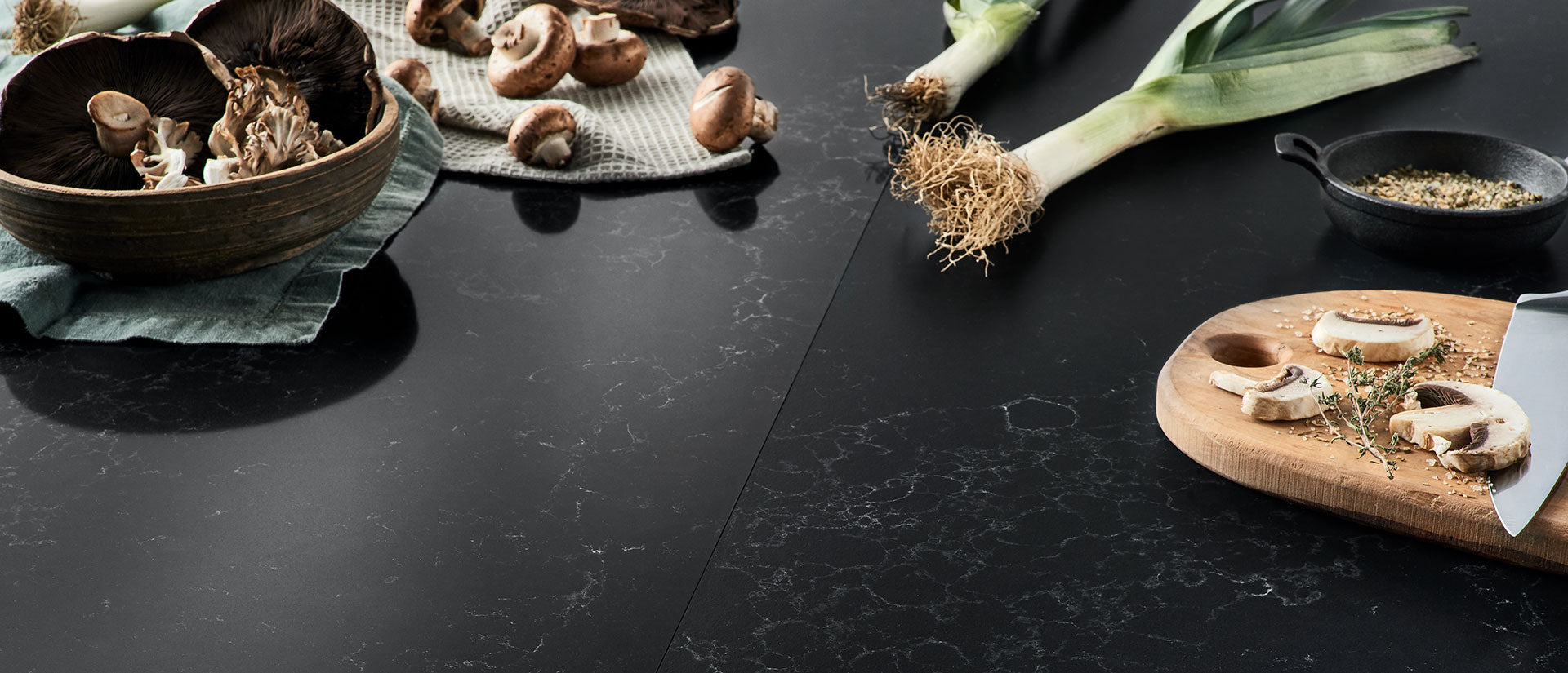 Midnight Corvo by MSI Surfaces available at Aqua Kitchen