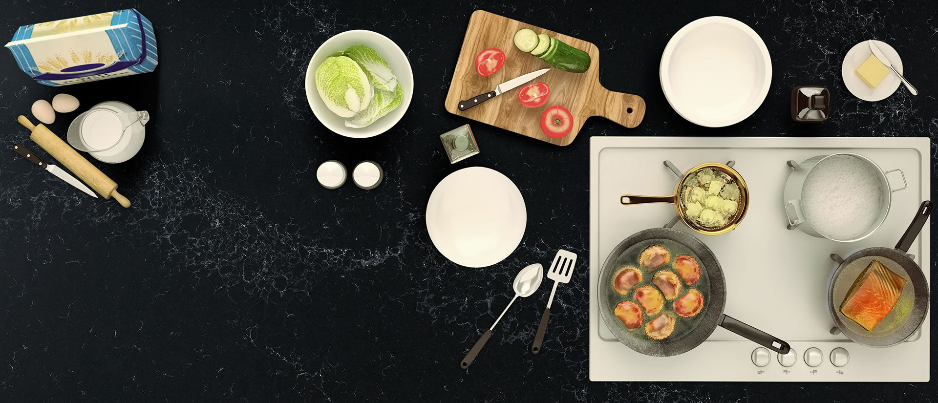 Midnight Corvo by MSI Surfaces available at Aqua Kitchen