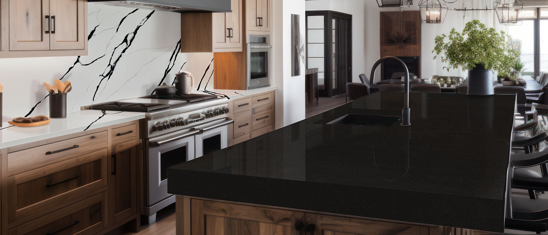 Midnight Majesty by MSI Surfaces available at Aqua Kitchen