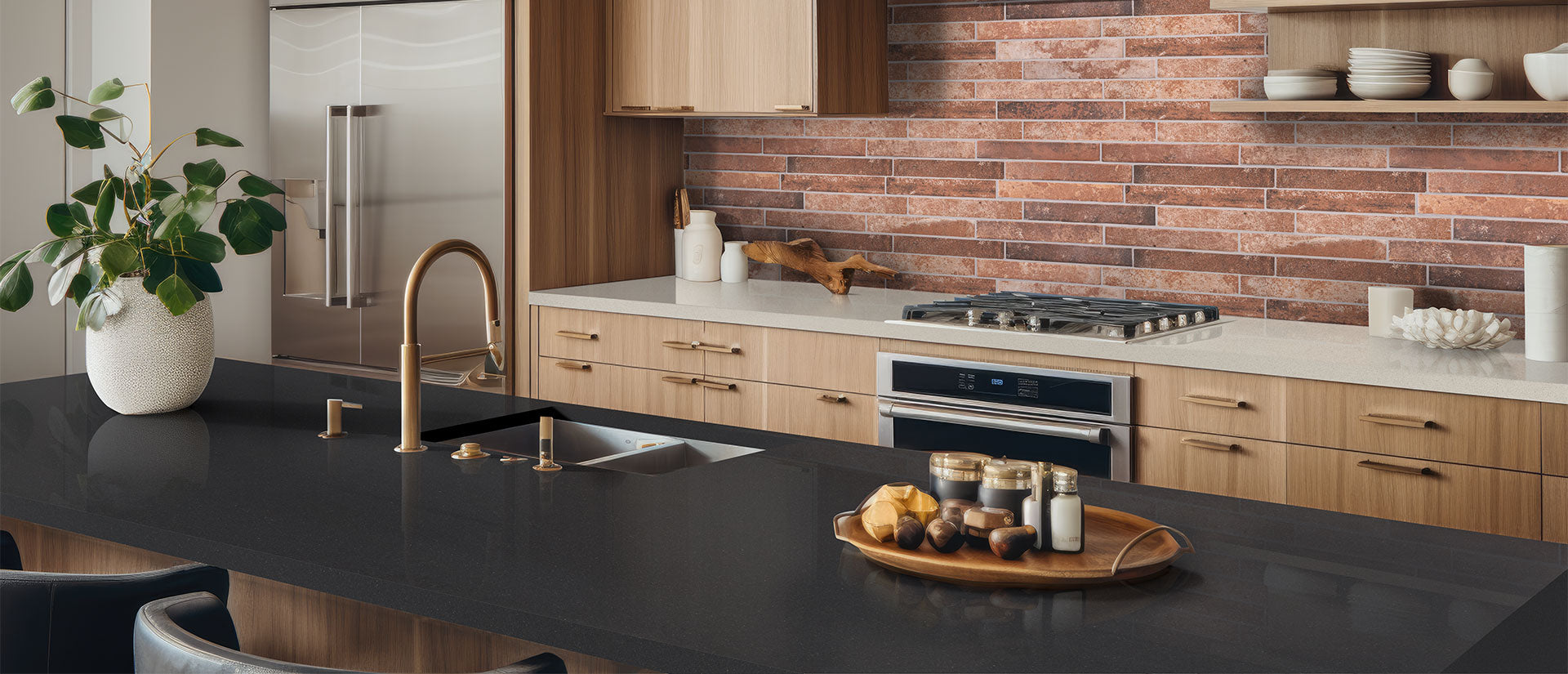 Midnight Majesty - Concrete Finish by MSI Surfaces available at Aqua Kitchen