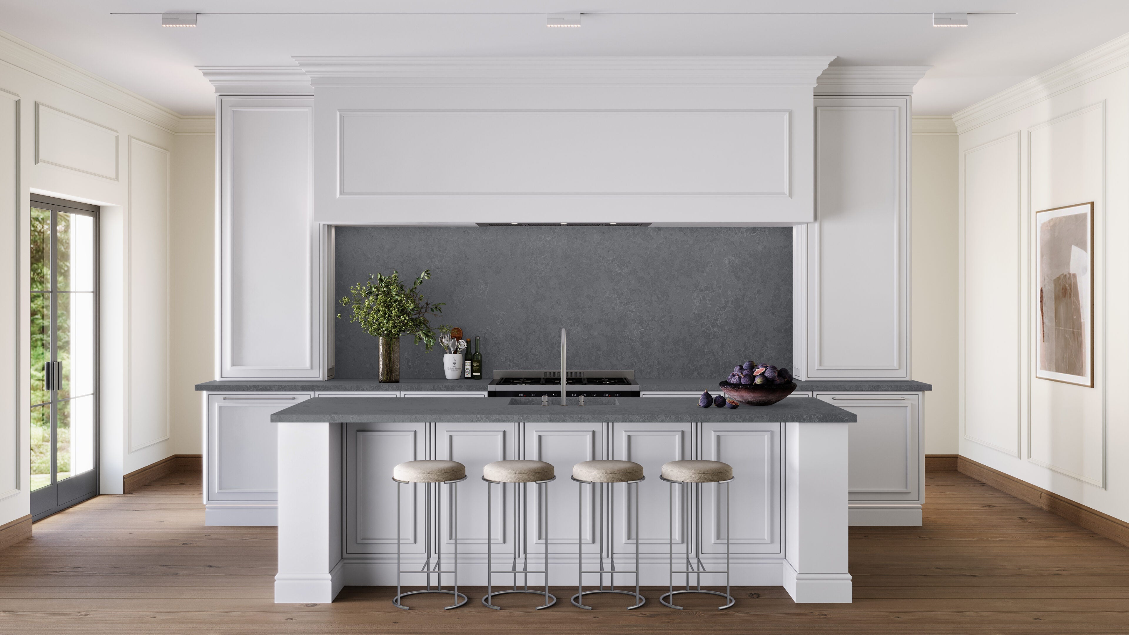 Midnight Mist Honed by Pental Quartz available at Aqua Kitchen