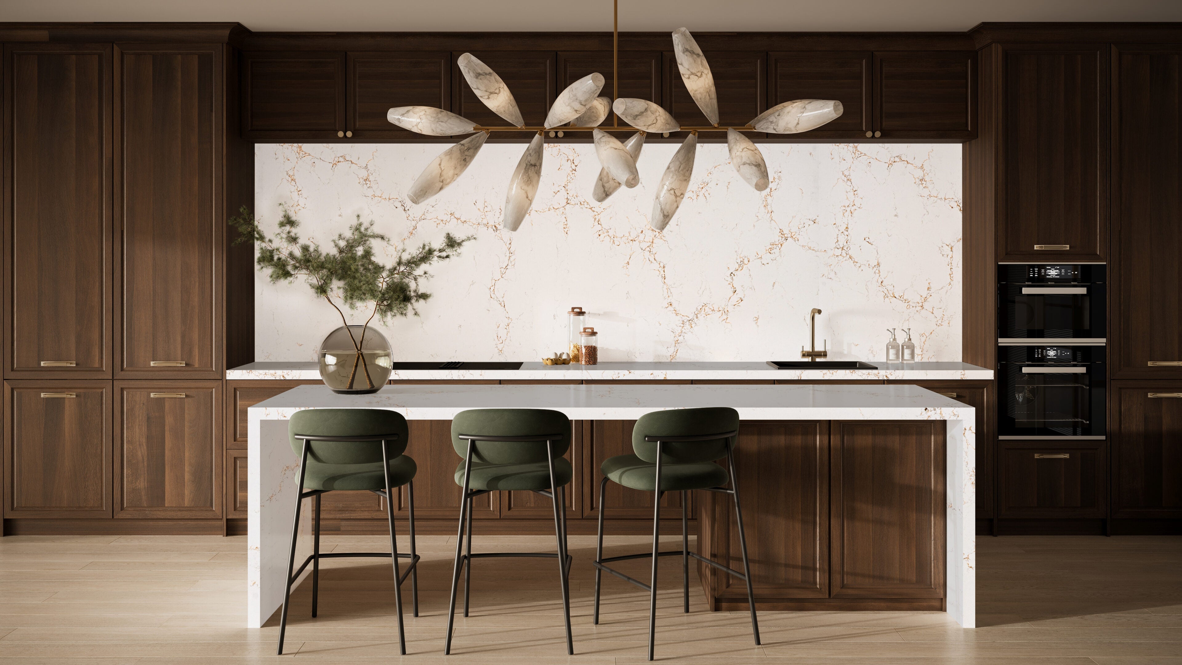 Myora Gold by Pental Quartz available at Aqua Kitchen