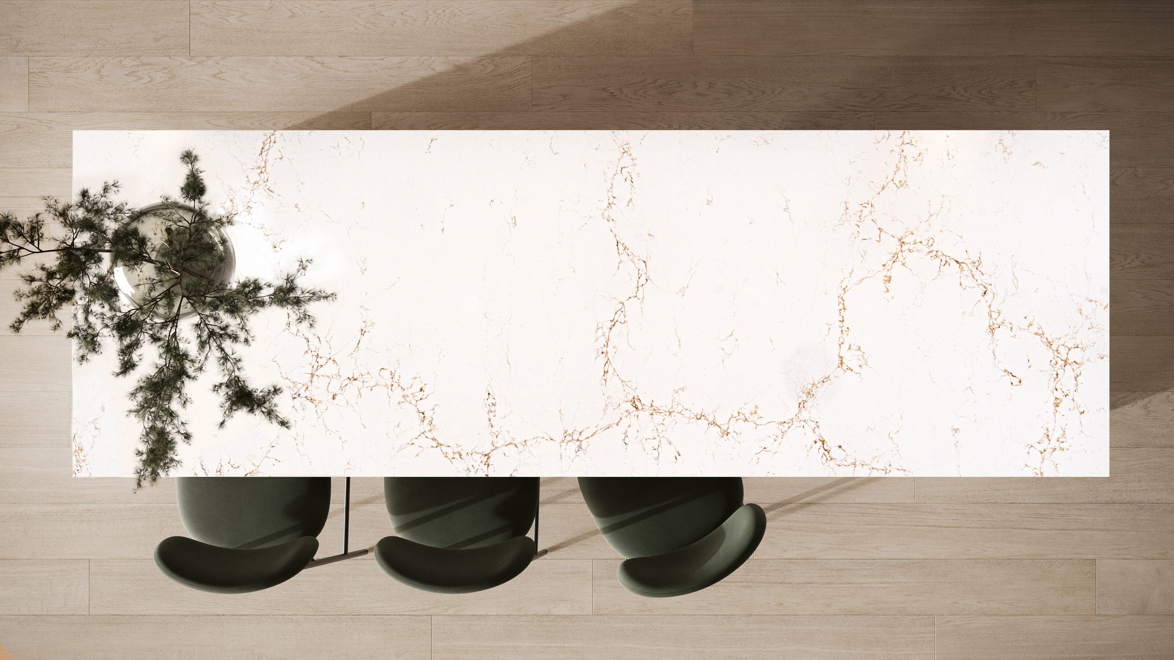 Myora Gold by Pental Quartz available at Aqua Kitchen