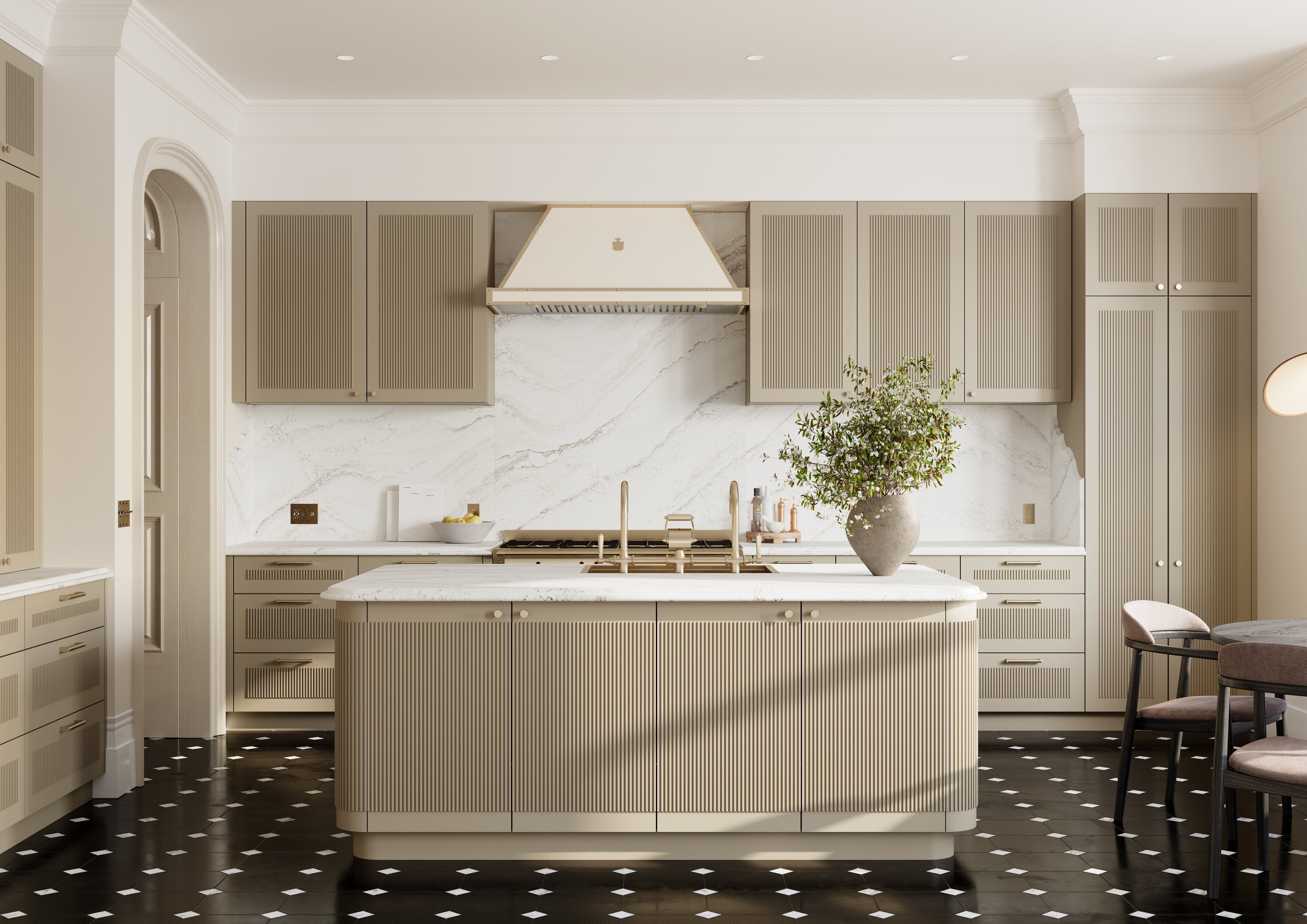 NEW - Everleigh Warm™ Quartz Sample by Cambria available at Aqua Kitchen