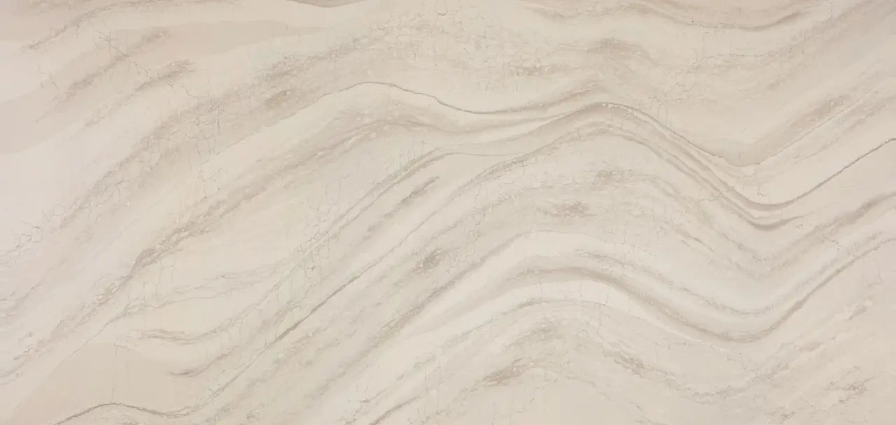 NEW - Everleigh Warm™ Quartz Sample by Cambria available at Aqua Kitchen