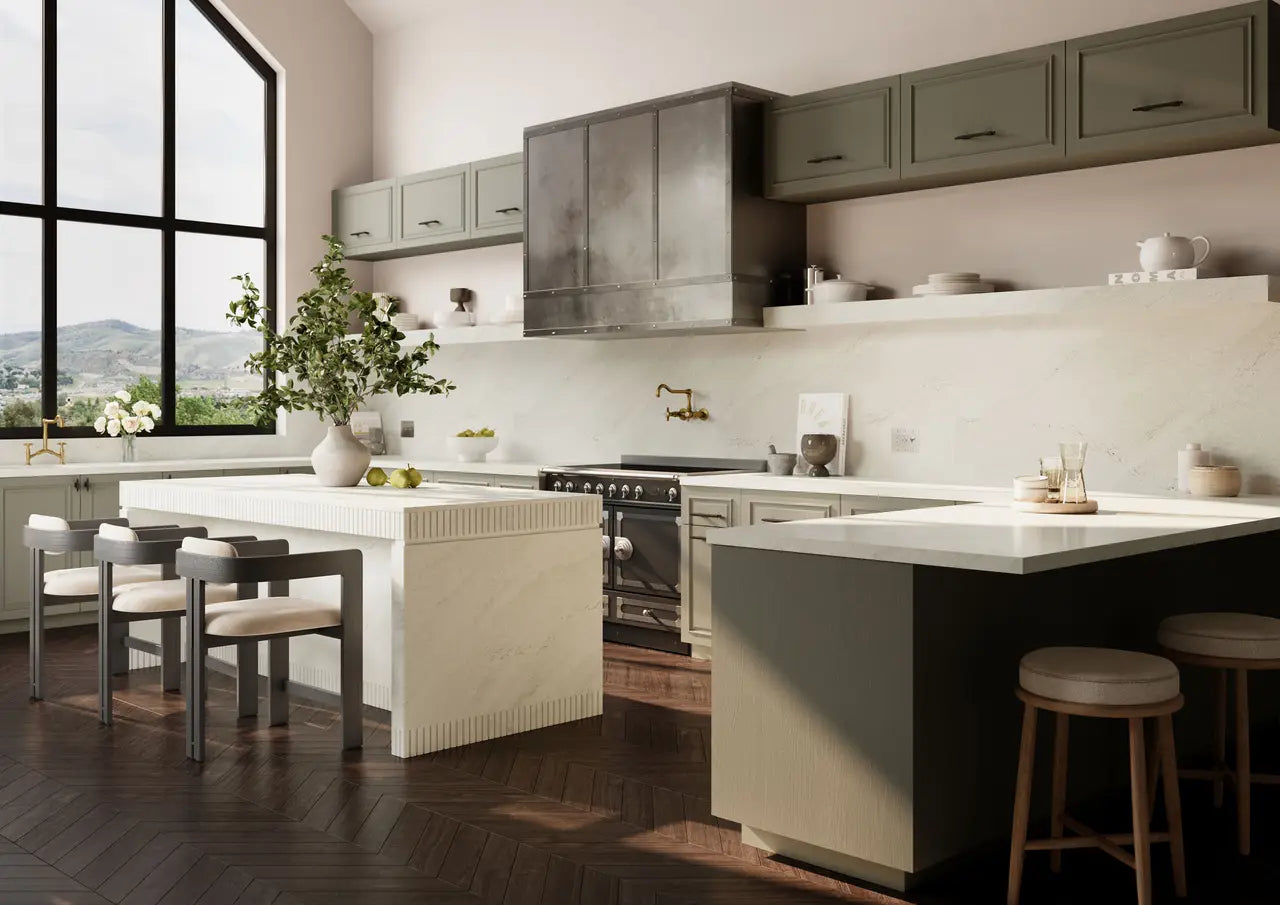 NEW - Traymore Bay™ Quartz Sample by Cambria available at Aqua Kitchen