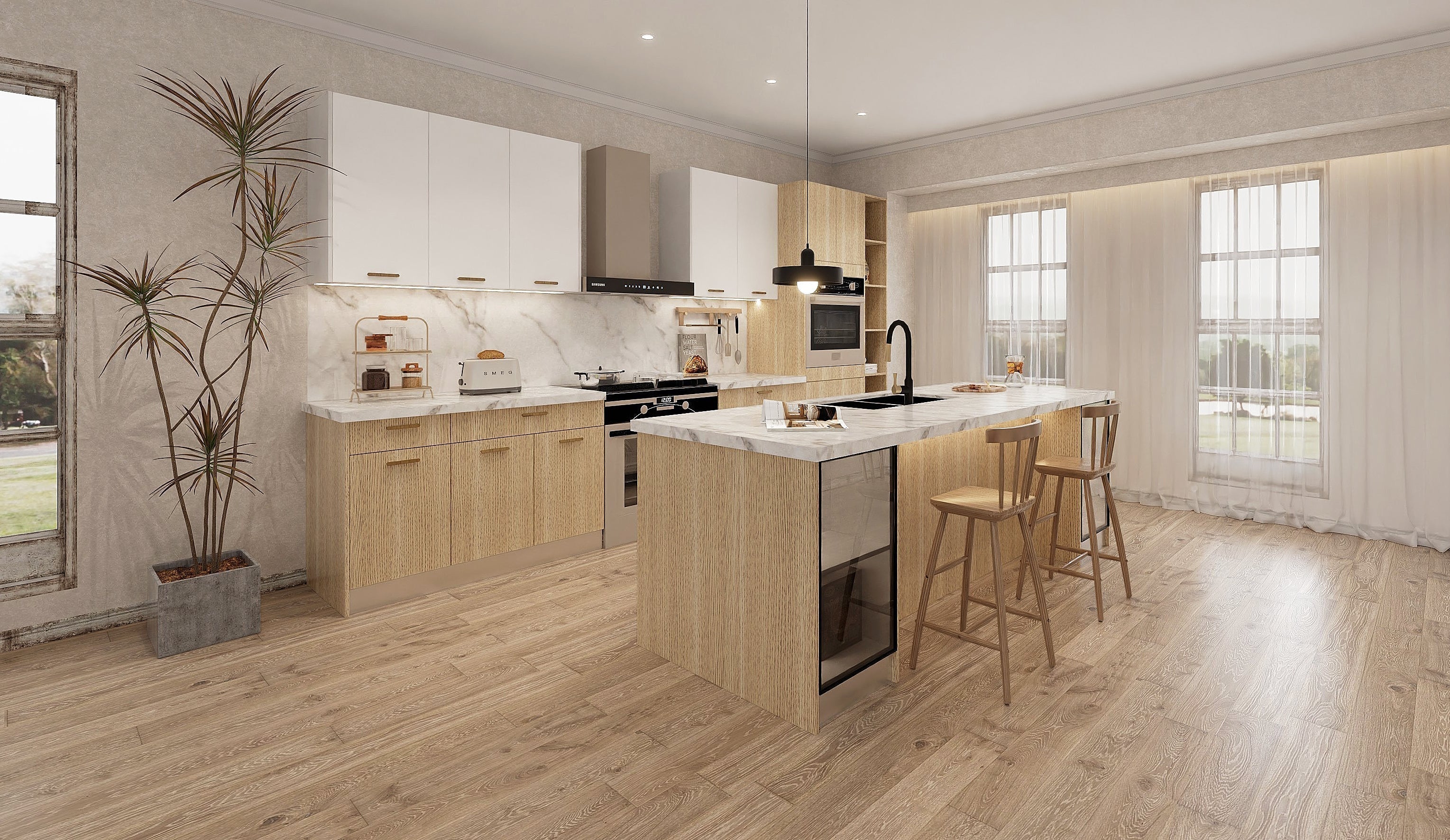 Natural Oak by Golden Home Global available at Aqua Kitchen