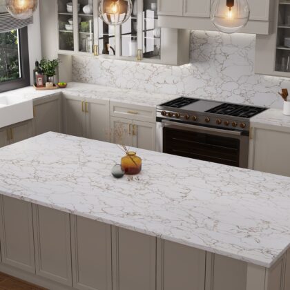 Navea Gold® by Pental Quartz available at Aqua Kitchen