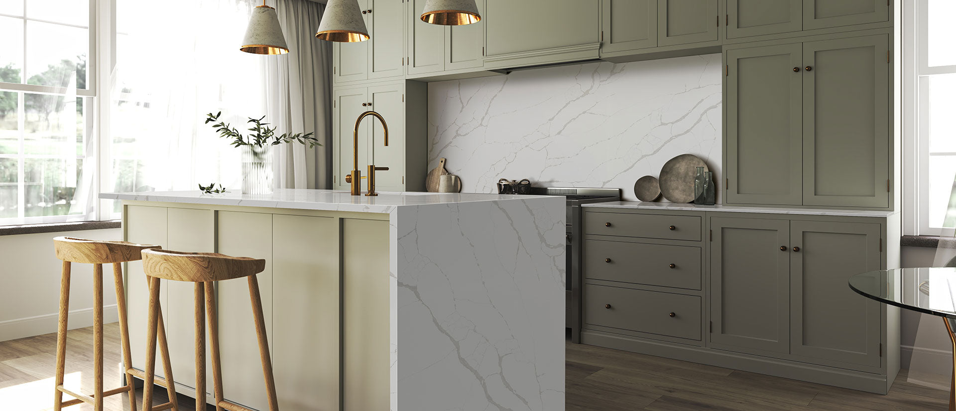 New Calacatta Laza by MSI Surfaces available at Aqua Kitchen