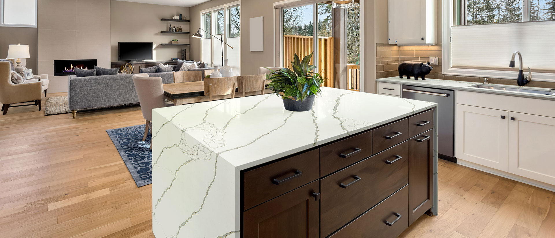 New Calacatta Laza Gold by MSI Surfaces available at Aqua Kitchen