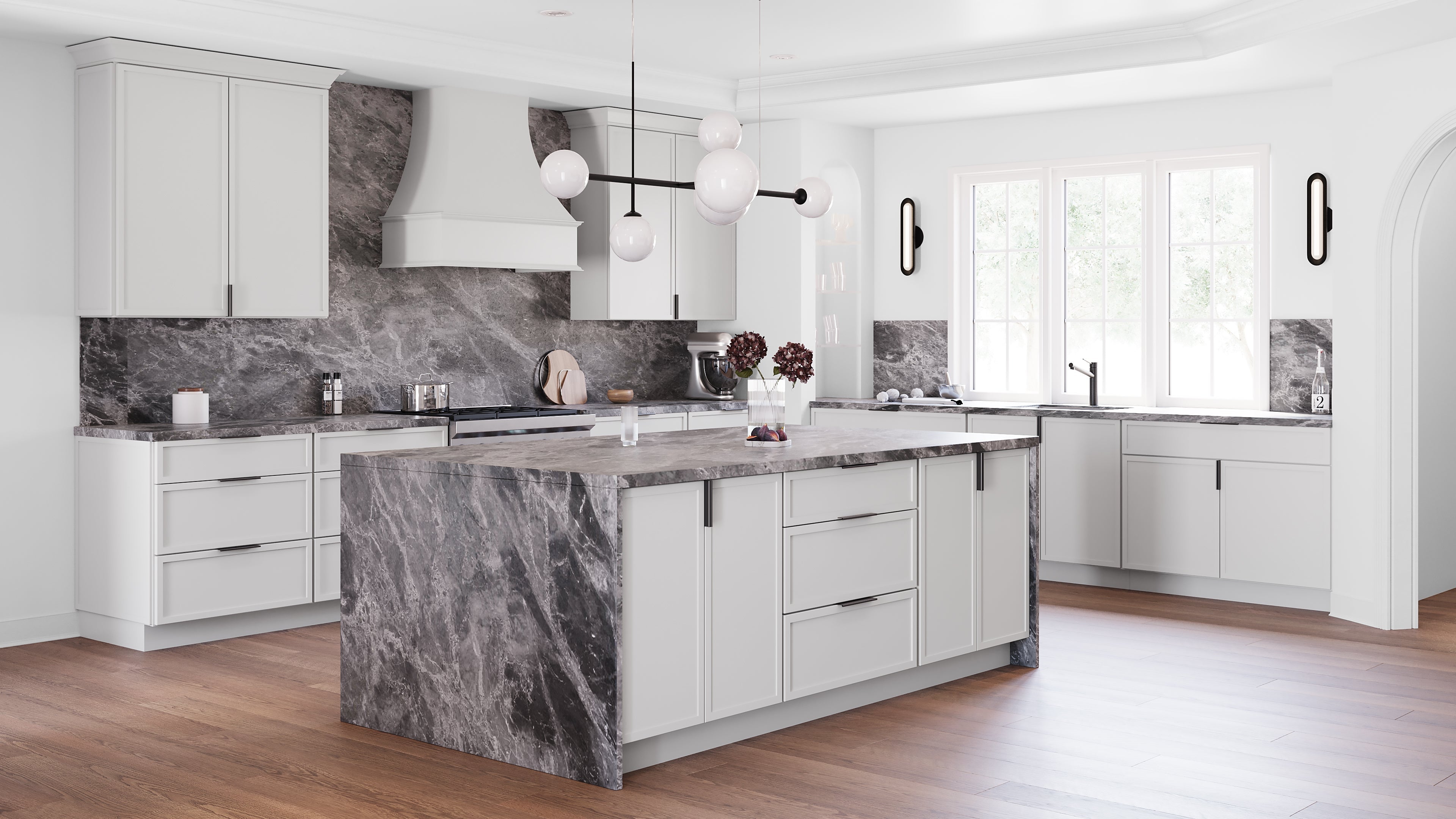 Newport - White by CNC Cabinetry available at Aqua Kitchen