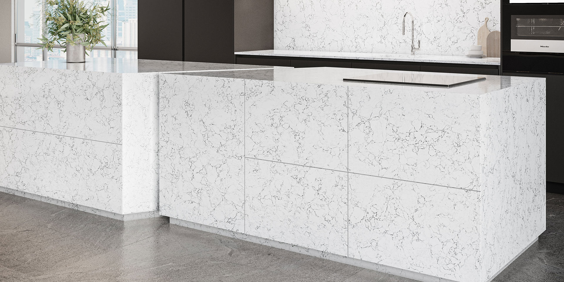 Olympus by Pental Quartz available at Aqua Kitchen
