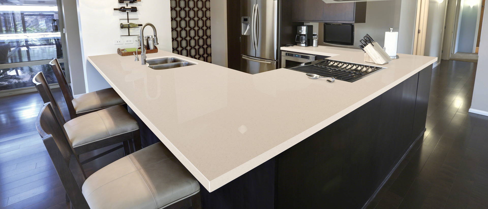 Pebble Rock by MSI Surfaces available at Aqua Kitchen