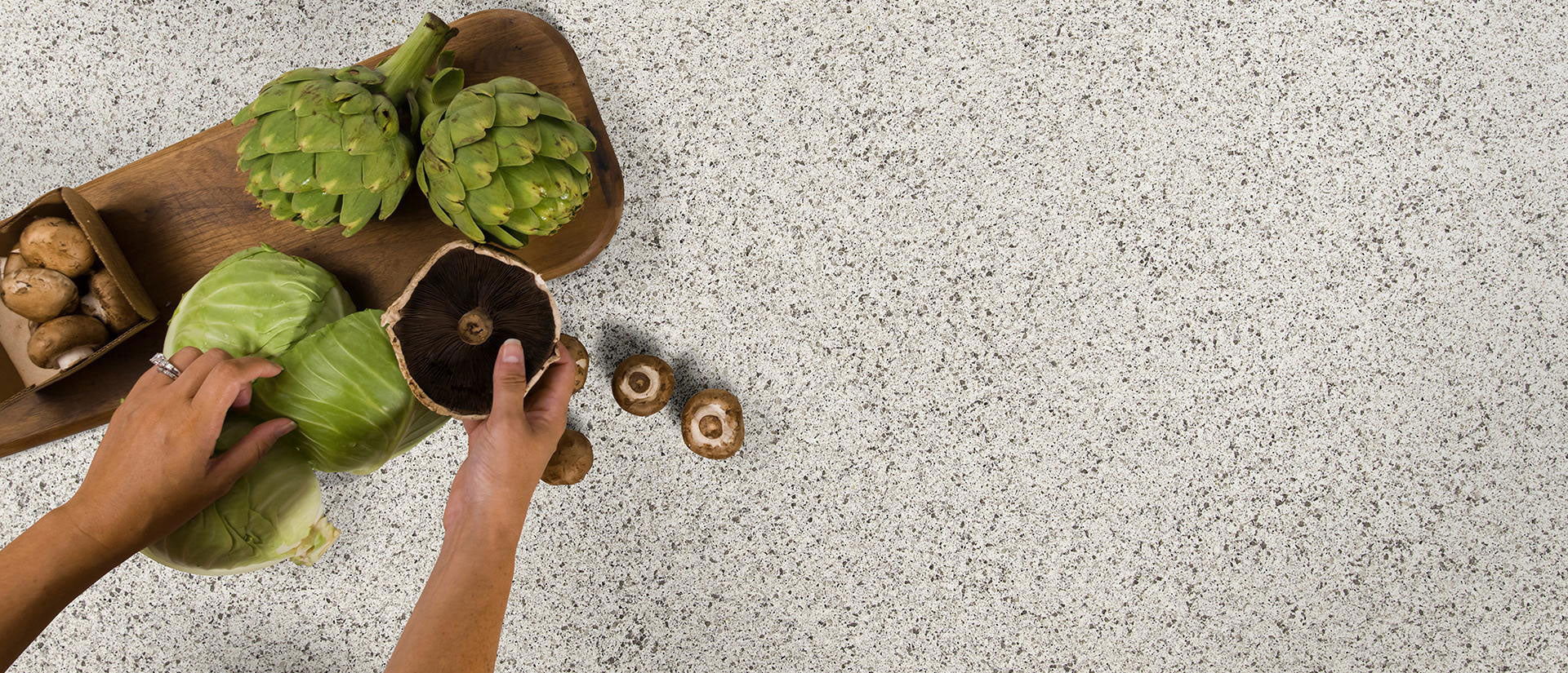 Peppercorn White by MSI Surfaces available at Aqua Kitchen