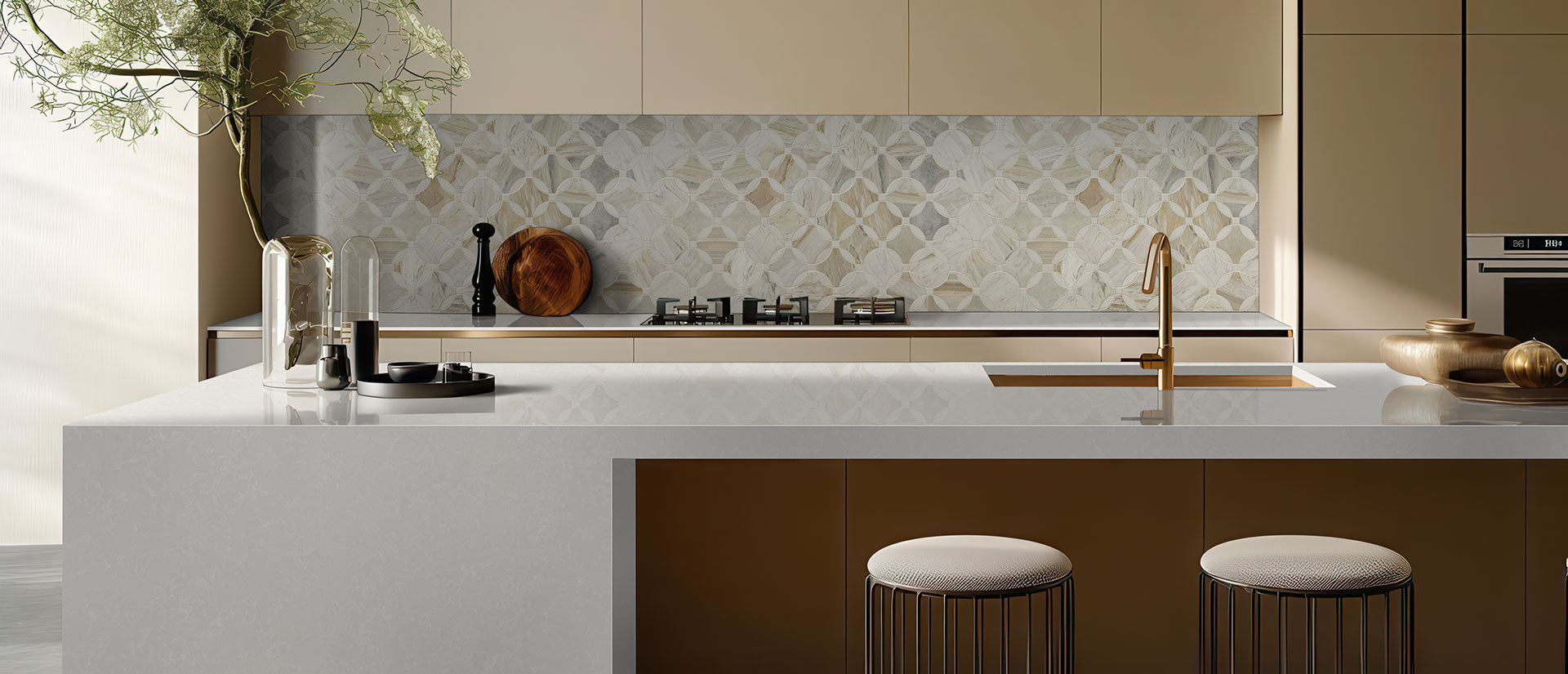 Perla White by MSI Surfaces available at Aqua Kitchen