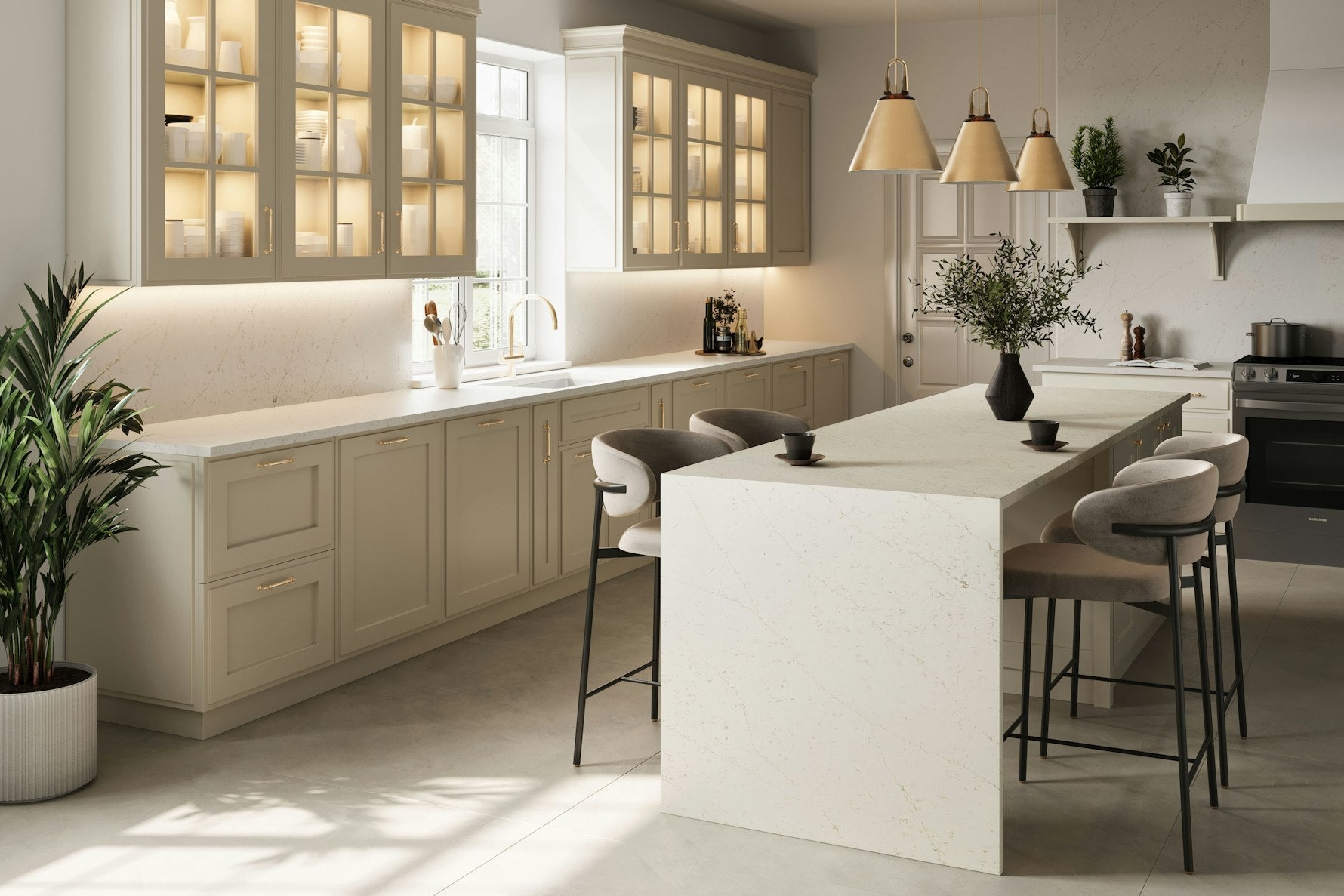 Persian White by Silestone available at Aqua Kitchen