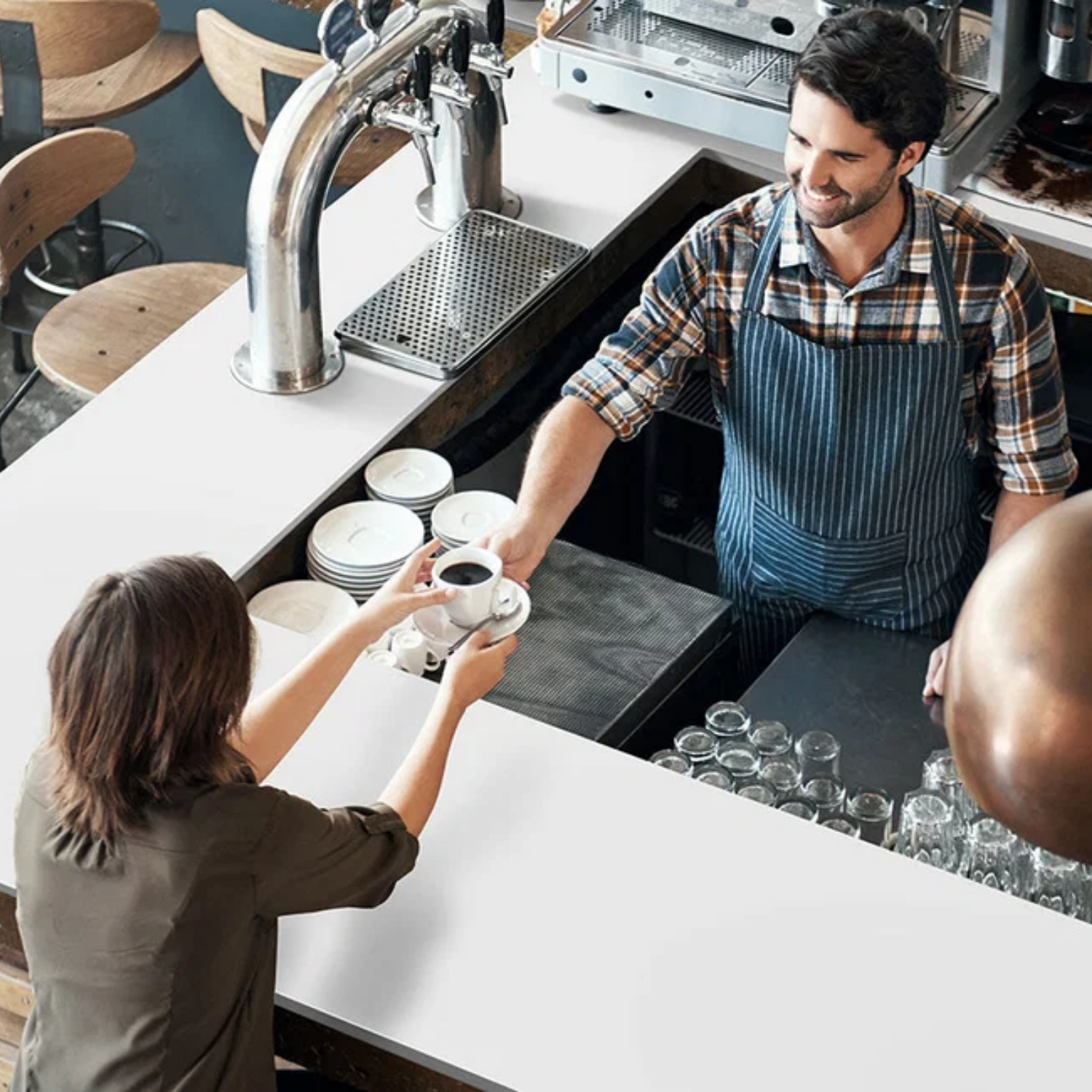 Pure White Quartz Countertop by Aqua Kitchen by Aqua Kitchen available at Aqua Kitchen