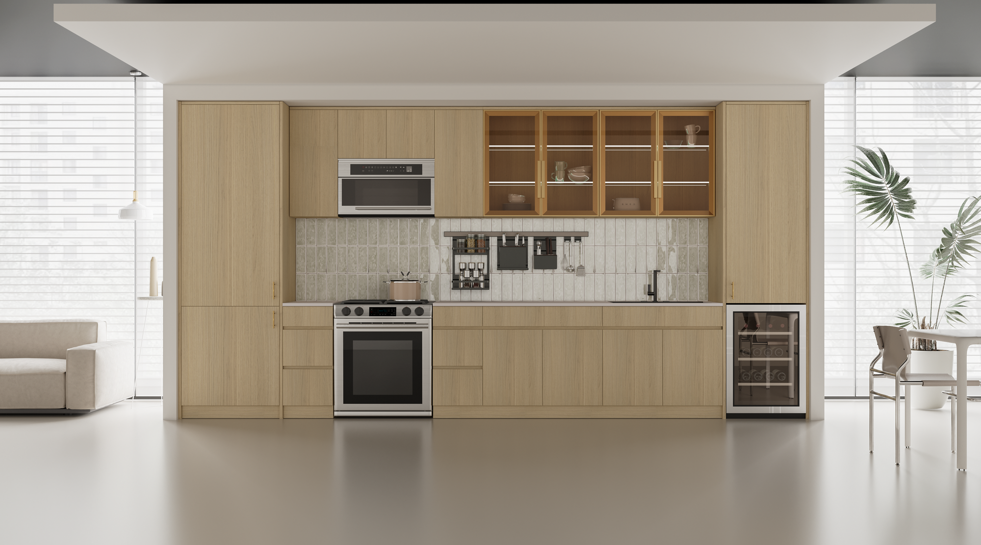 Rift Cut White Oak (45-degree) by Golden Home Global available at Aqua Kitchen
