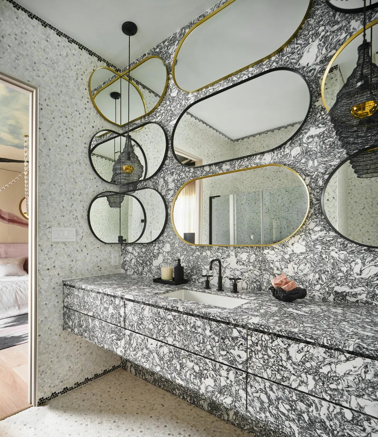 Rose Bay™ Quartz Sample by Cambria available at Aqua Kitchen