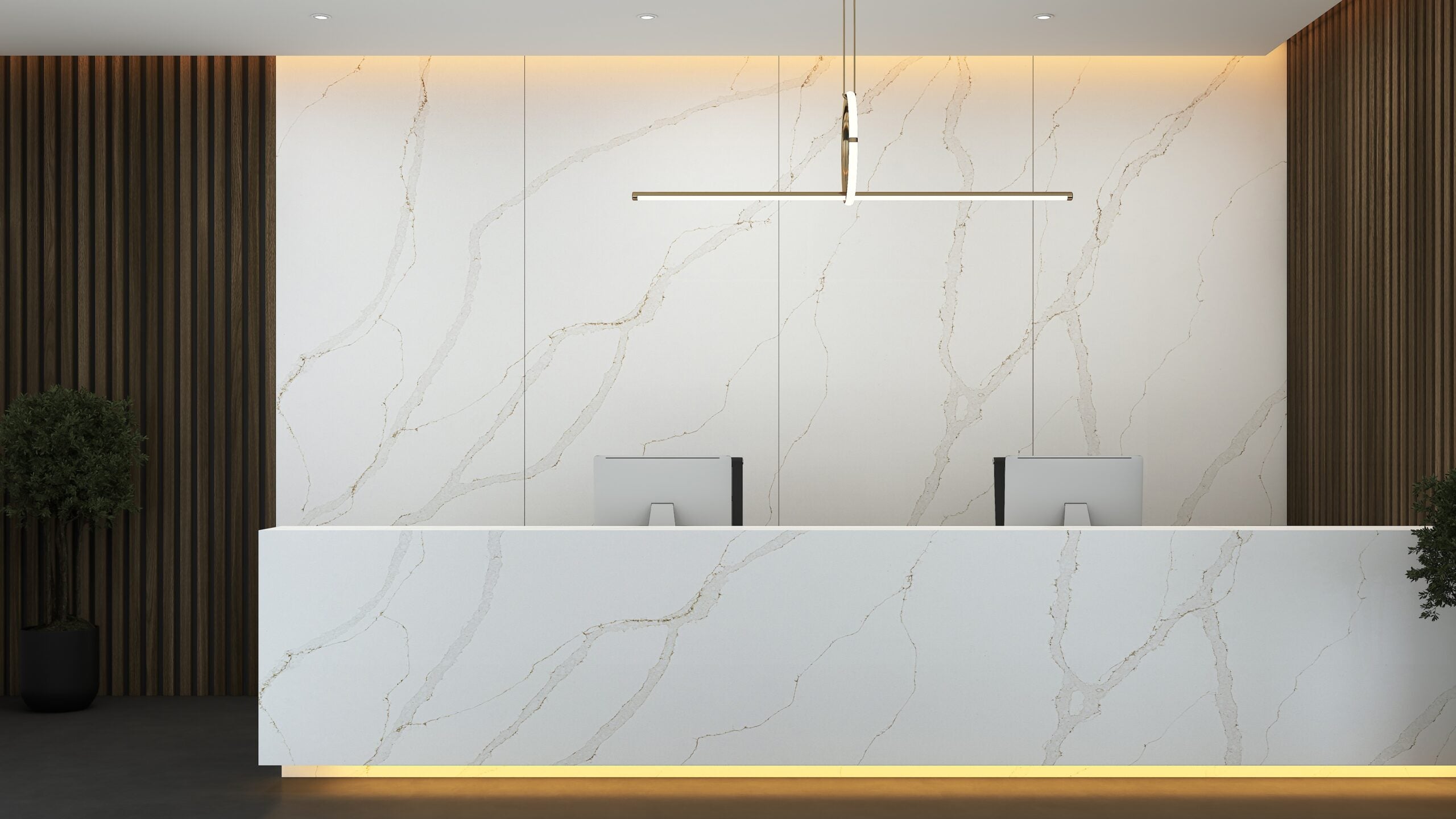 Salora Gold by Pental Quartz available at Aqua Kitchen
