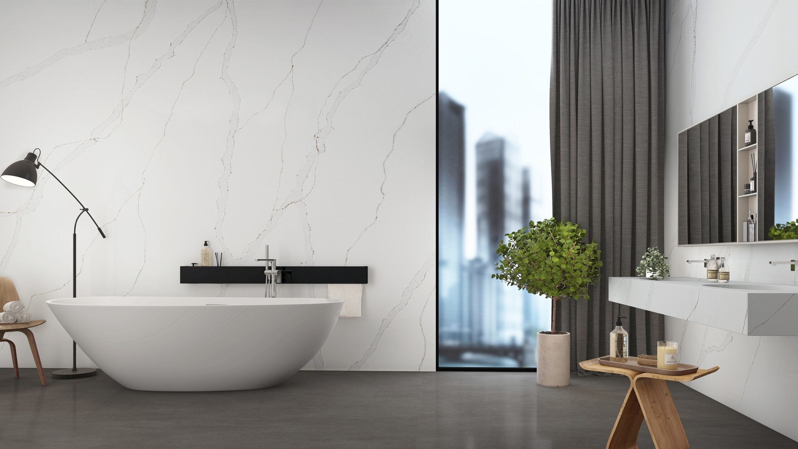 Salora Grey by Pental Quartz available at Aqua Kitchen