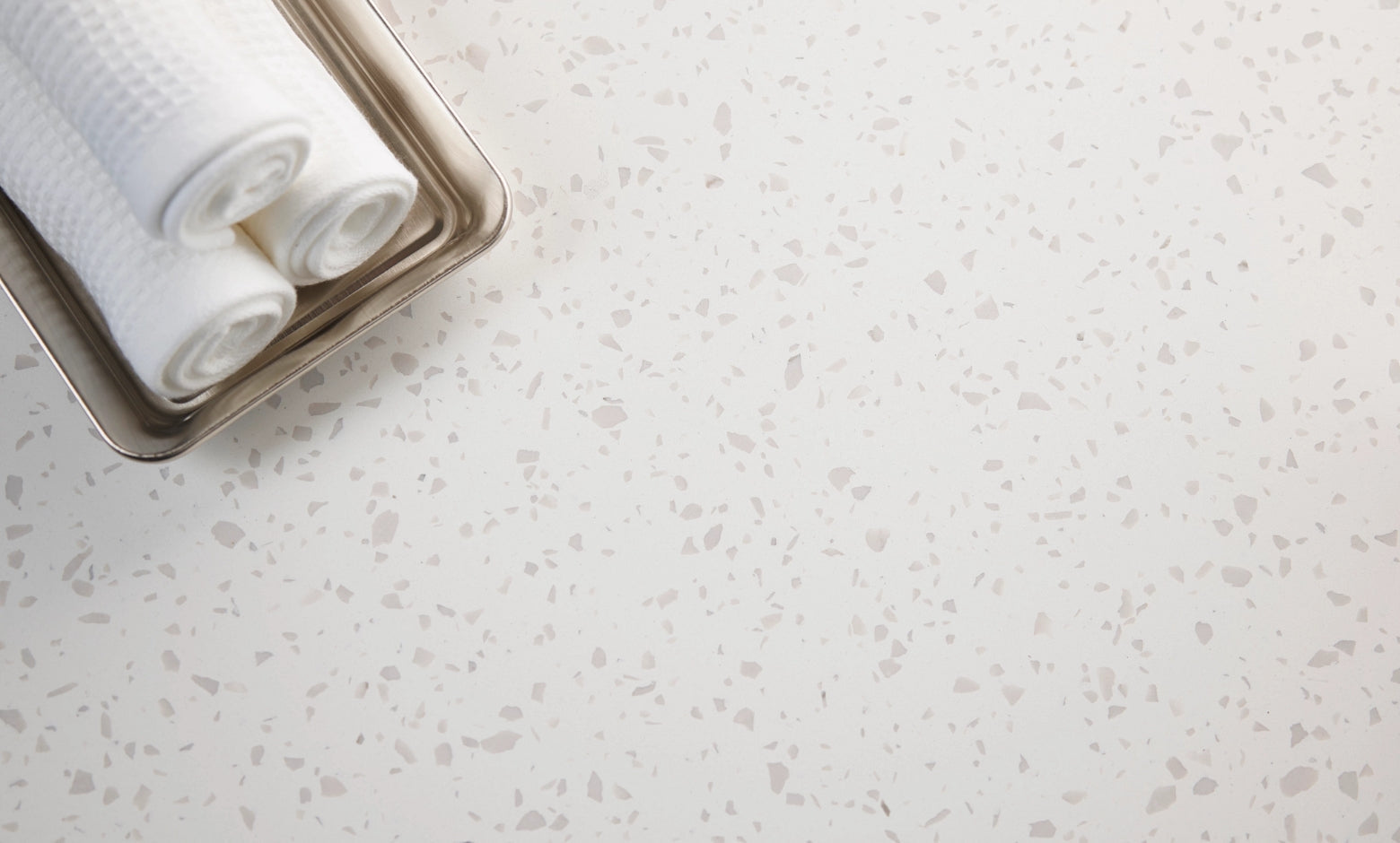 Salt Lake™ Quartz Sample by Cambria available at Aqua Kitchen