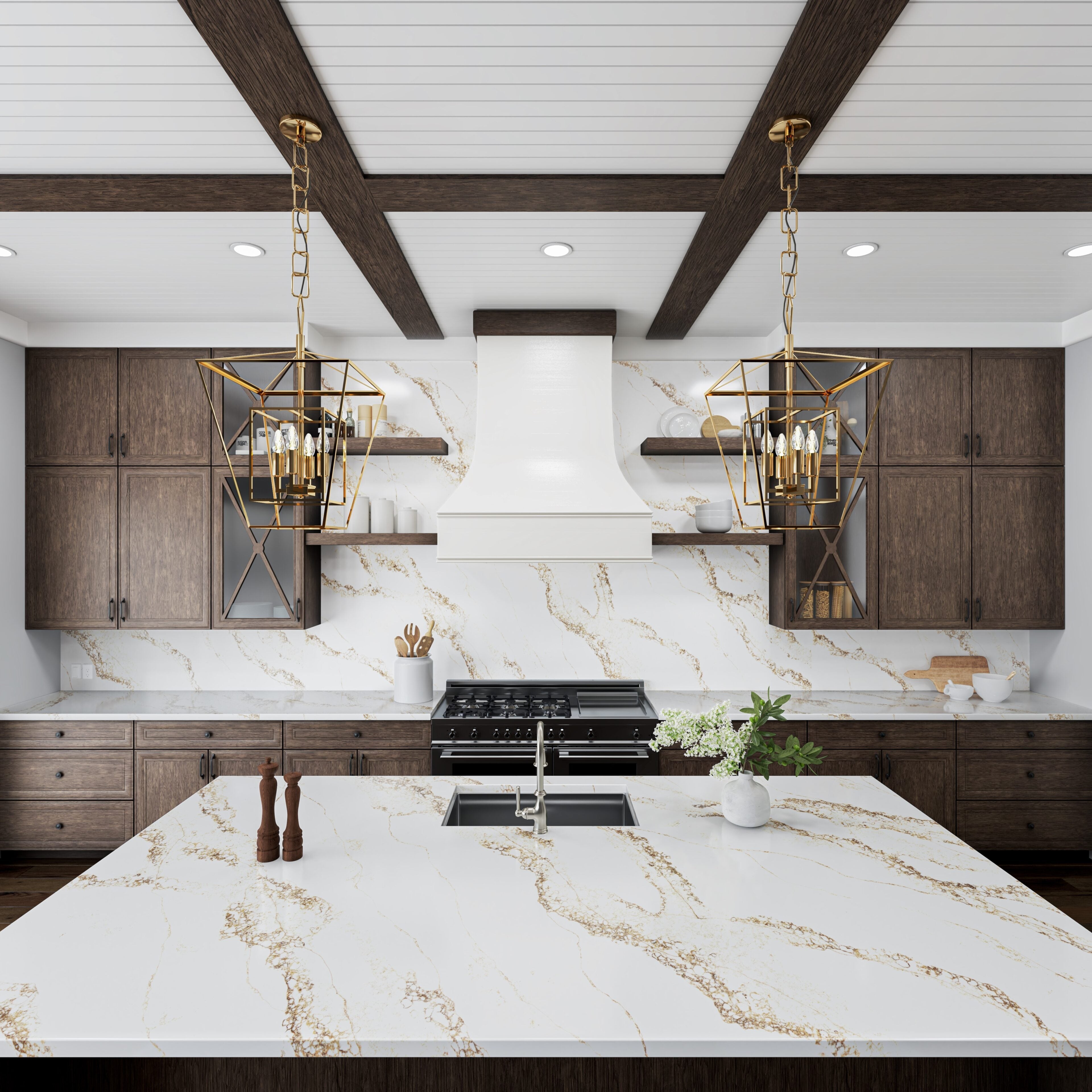 Sienna Gold® by Pental Quartz available at Aqua Kitchen