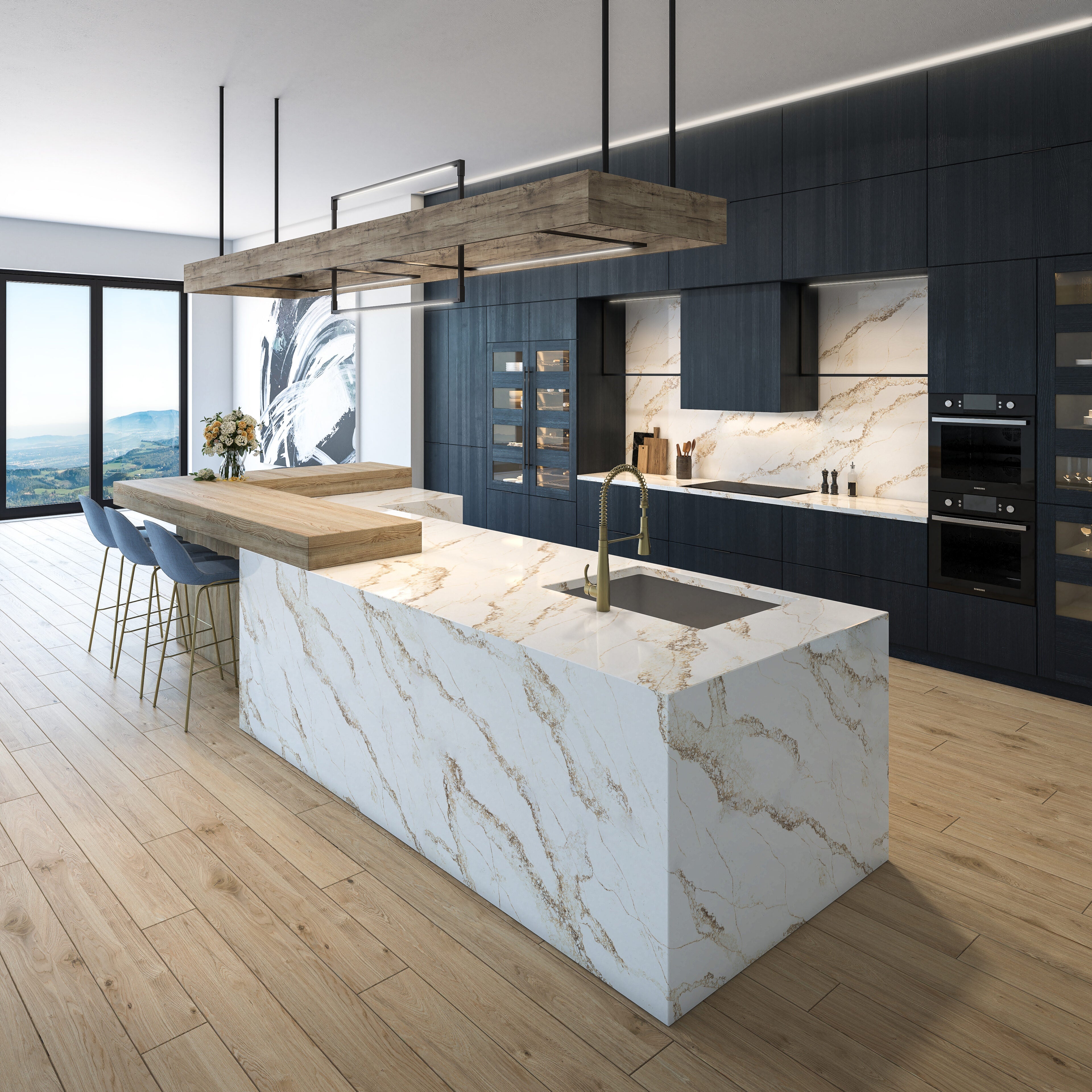 Sienna Gold® by Pental Quartz available at Aqua Kitchen