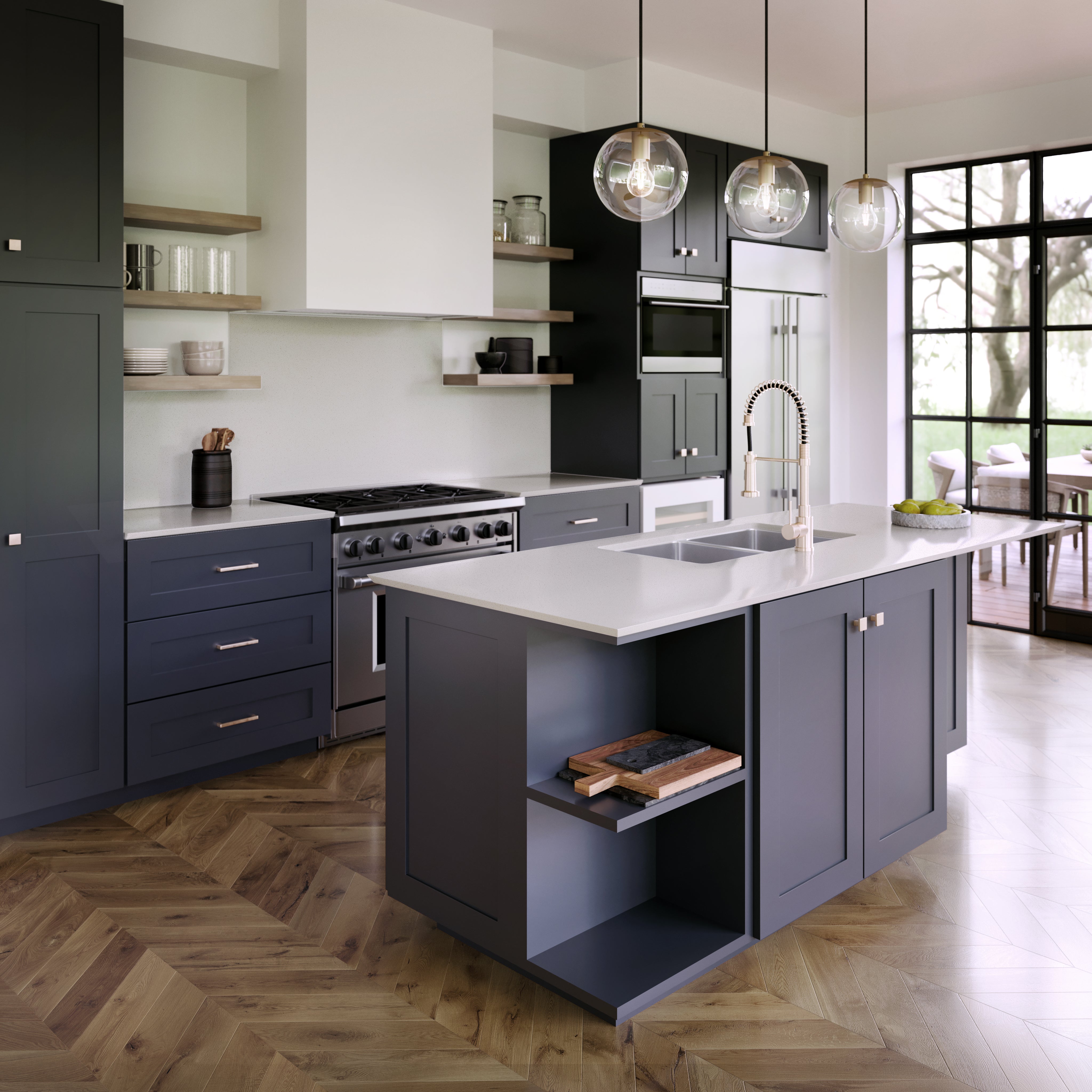 Snowdon White™ Quartz Sample by Cambria available at Aqua Kitchen