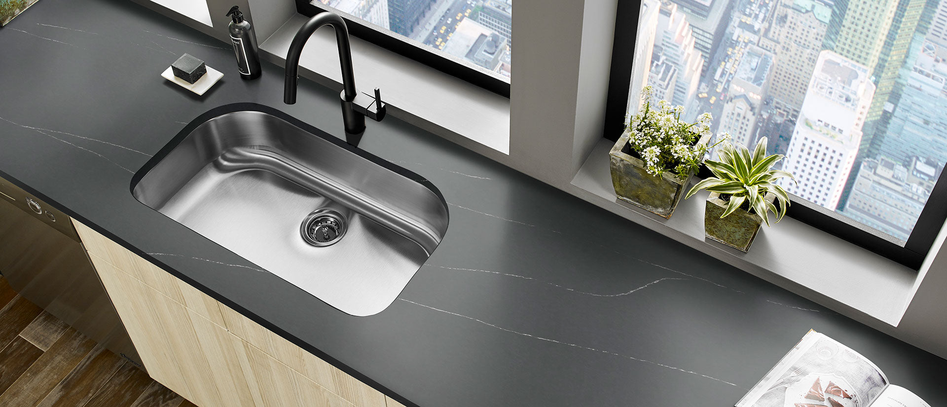 Soapstone Metropolis by MSI Surfaces available at Aqua Kitchen