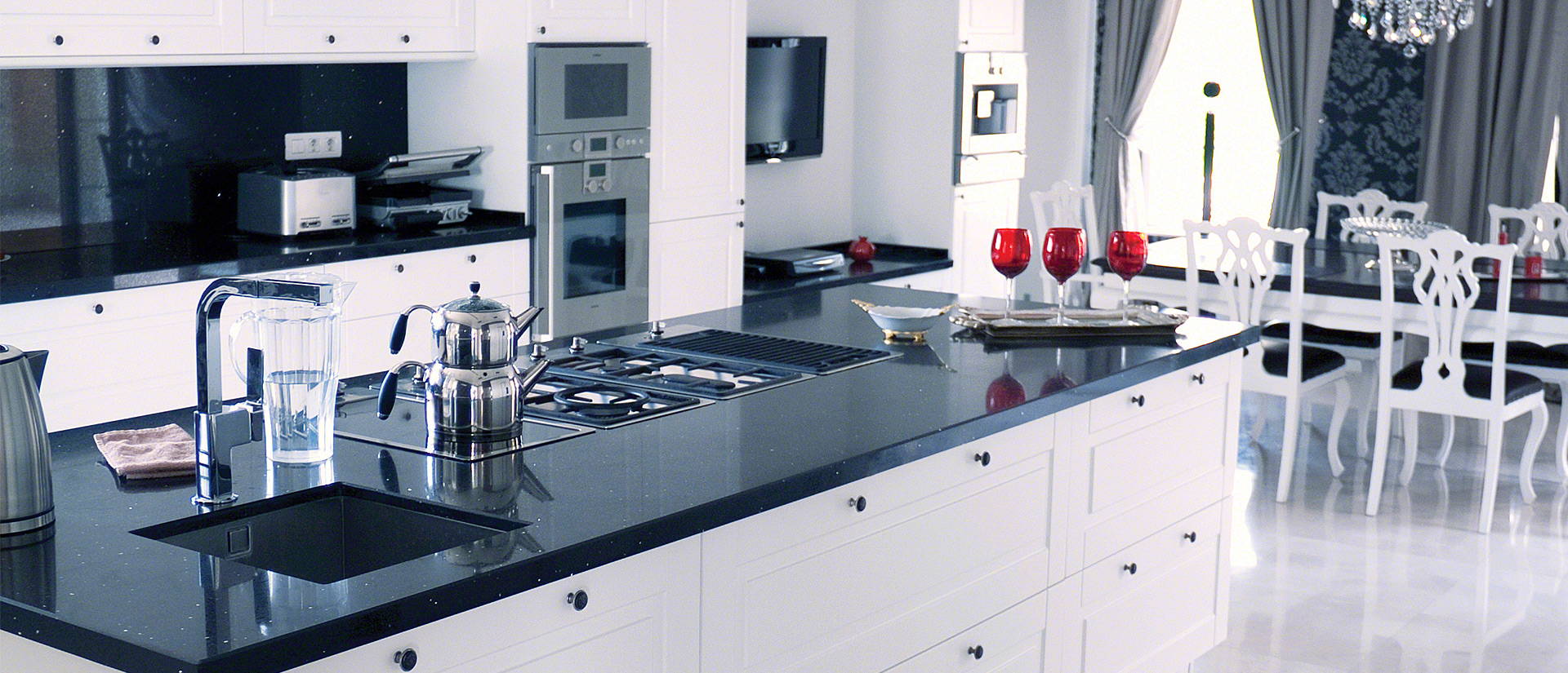 Sparkling Black by MSI Surfaces available at Aqua Kitchen