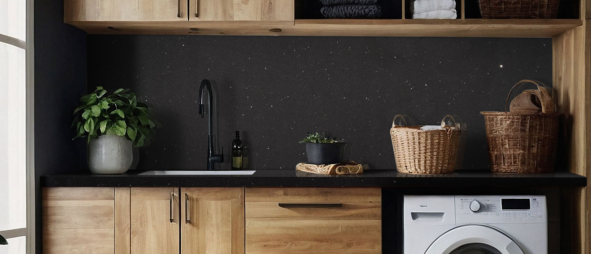 Sparkling Black by MSI Surfaces available at Aqua Kitchen
