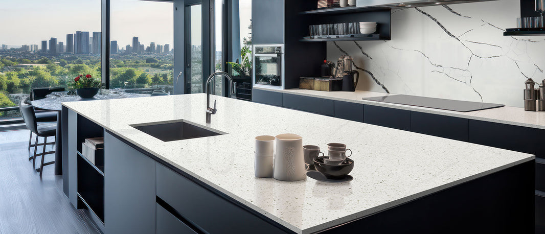 Sparkling White by MSI Surfaces available at Aqua Kitchen