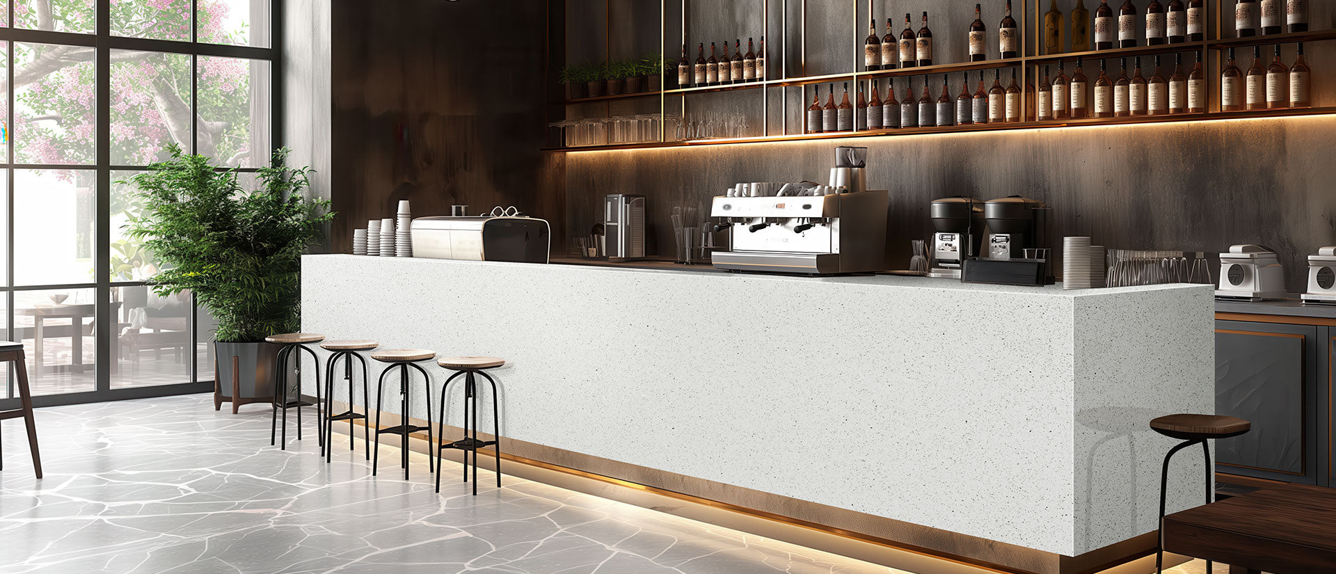 Sparkling White by MSI Surfaces available at Aqua Kitchen