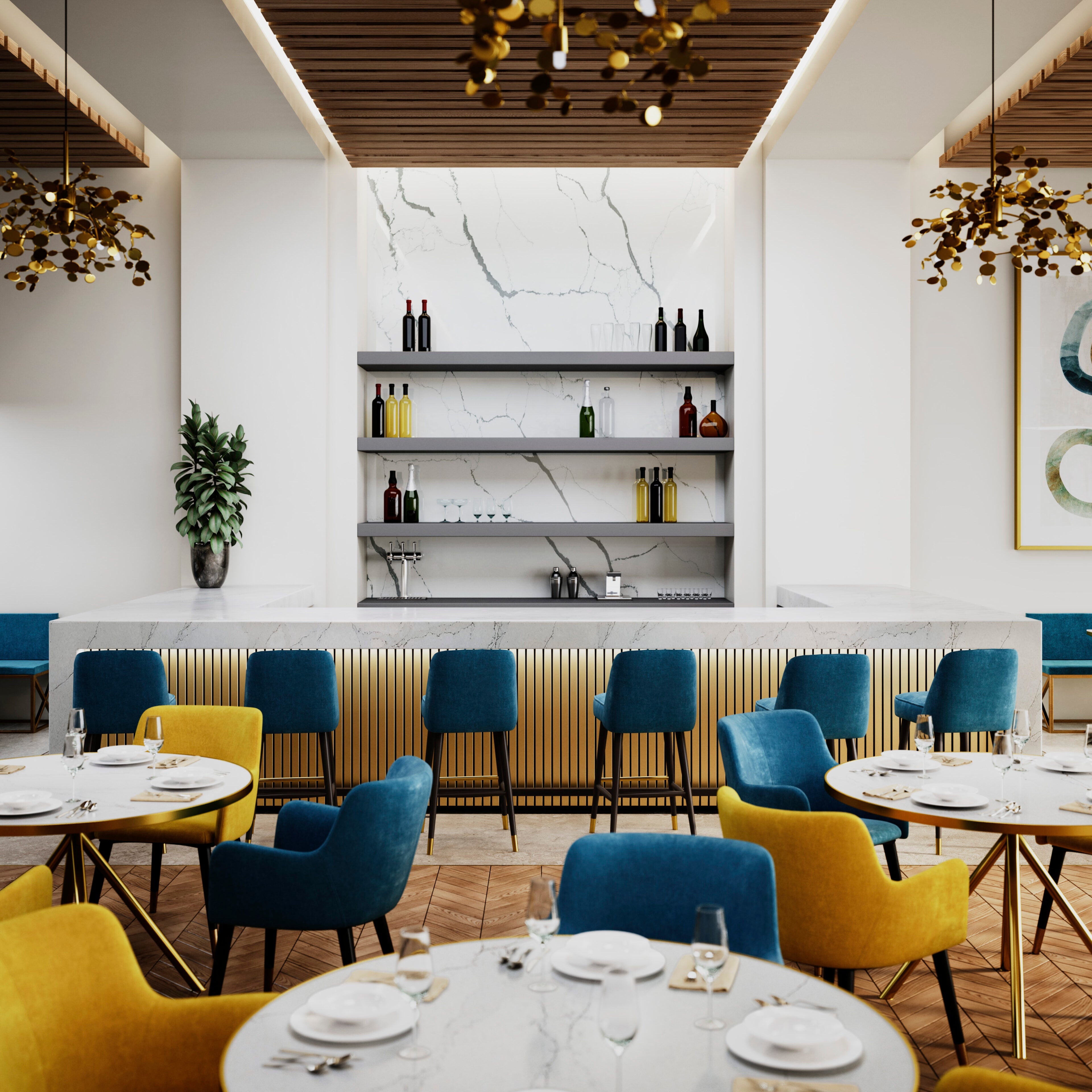 Stella Gold by Pental Quartz available at Aqua Kitchen