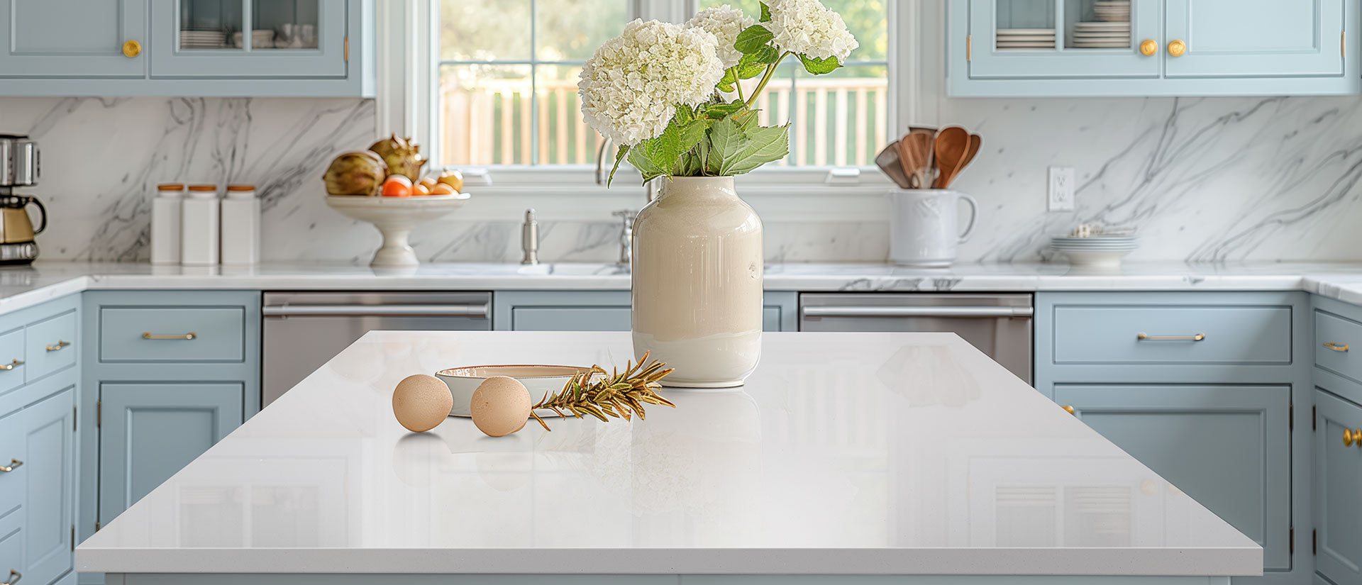 Stellar White by MSI Surfaces available at Aqua Kitchen