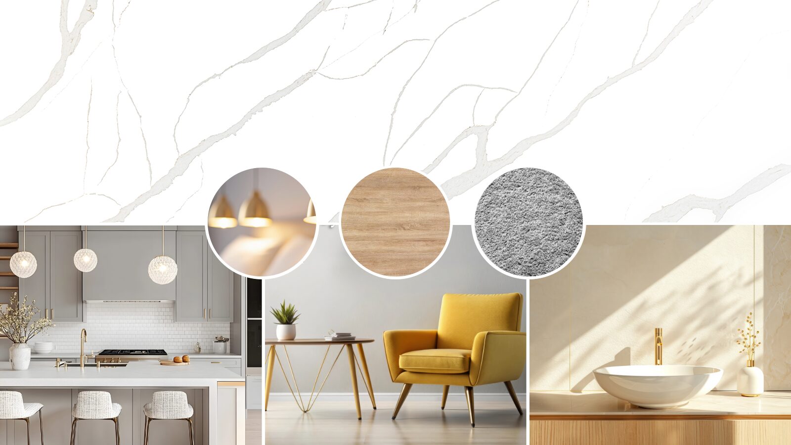 Terra Lite Gold by Pental Quartz available at Aqua Kitchen