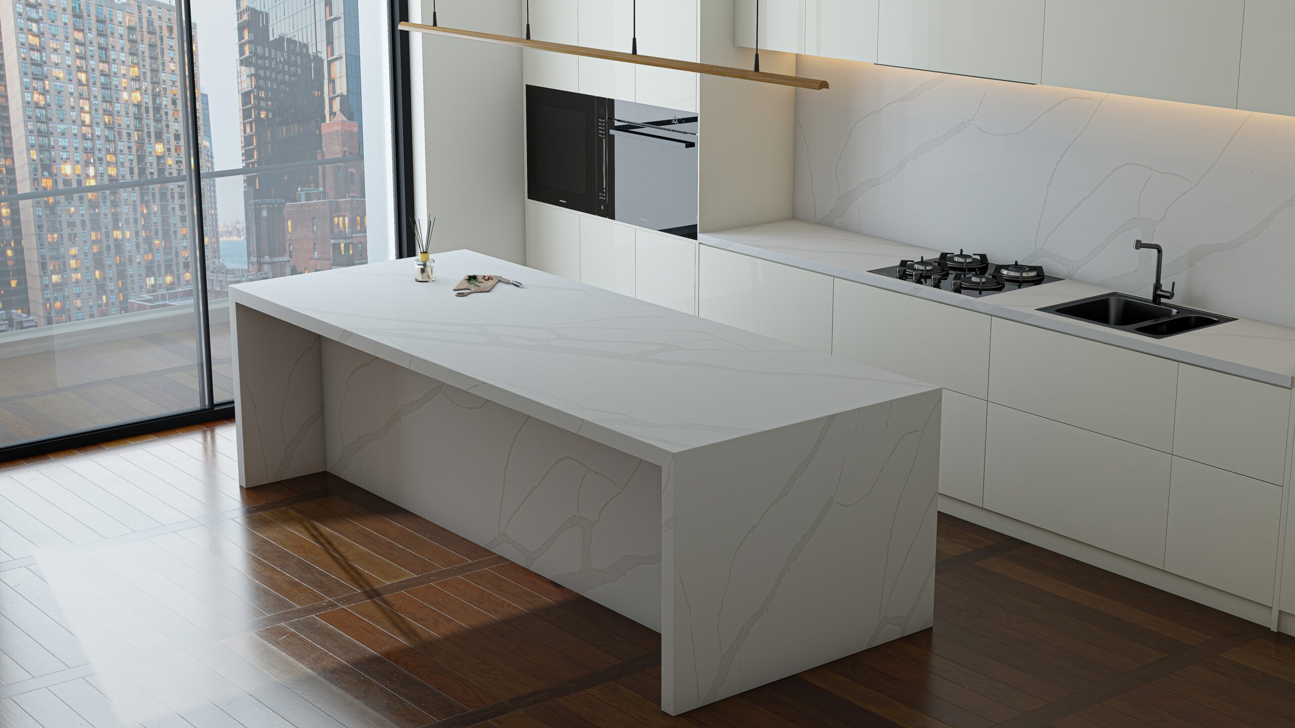 Terra Lite Gold by Pental Quartz available at Aqua Kitchen