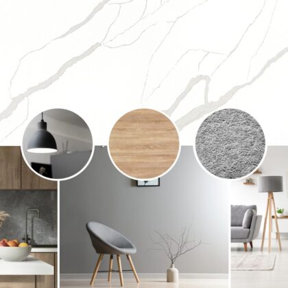 Terra Lite Grey by Pental Quartz available at Aqua Kitchen