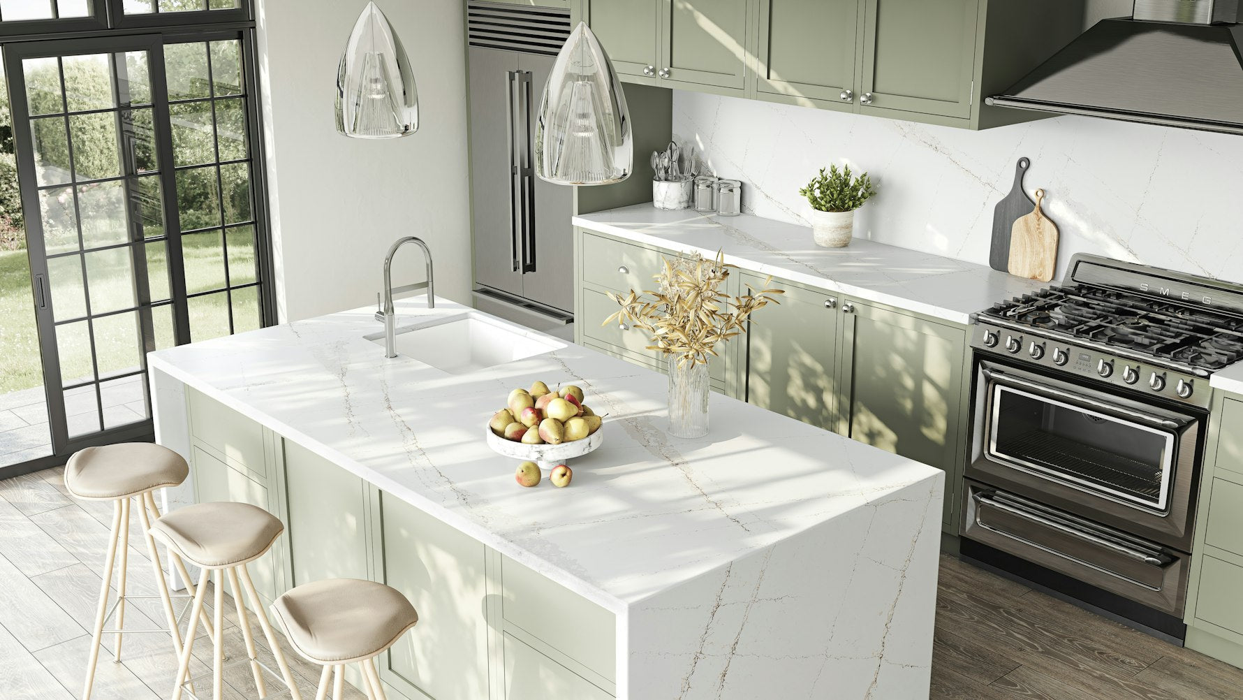 Toscana Cream by Silestone available at Aqua Kitchen