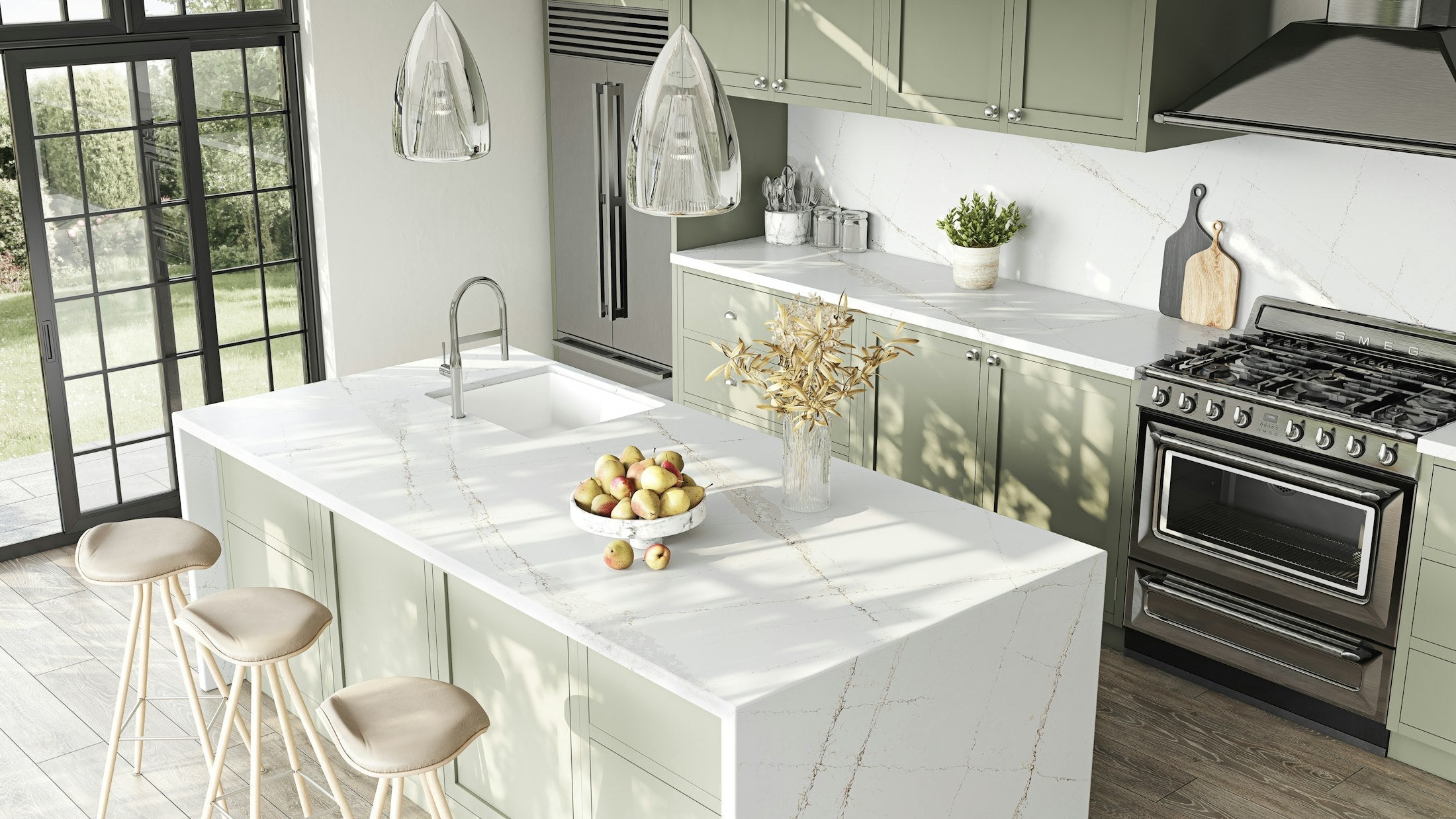 Toscana Cream by Silestone available at Aqua Kitchen
