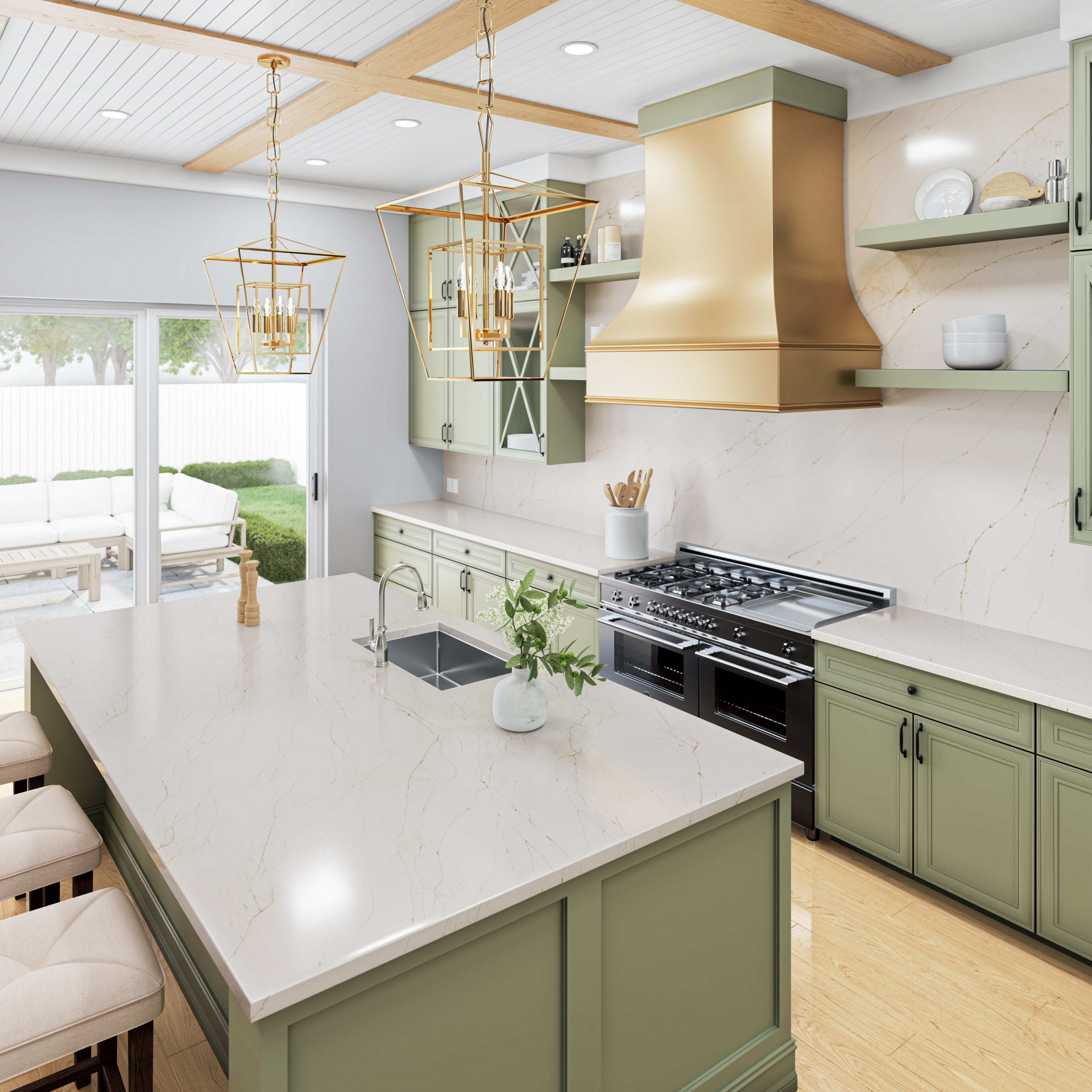 Tramonto by Pental Quartz available at Aqua Kitchen