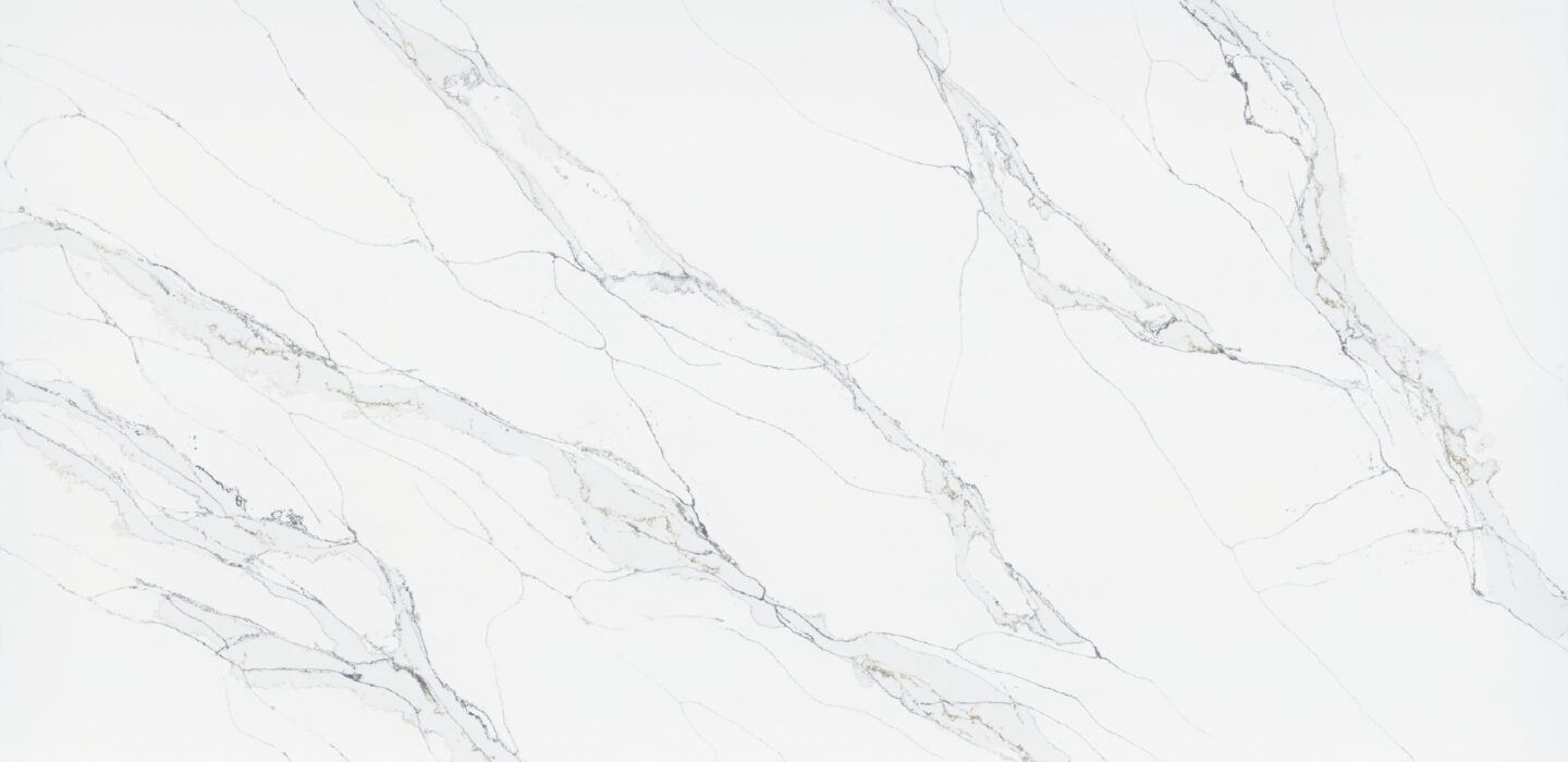 Unique Calacatta Macchia Vecchia by Pental Quartz available at Aqua Kitchen