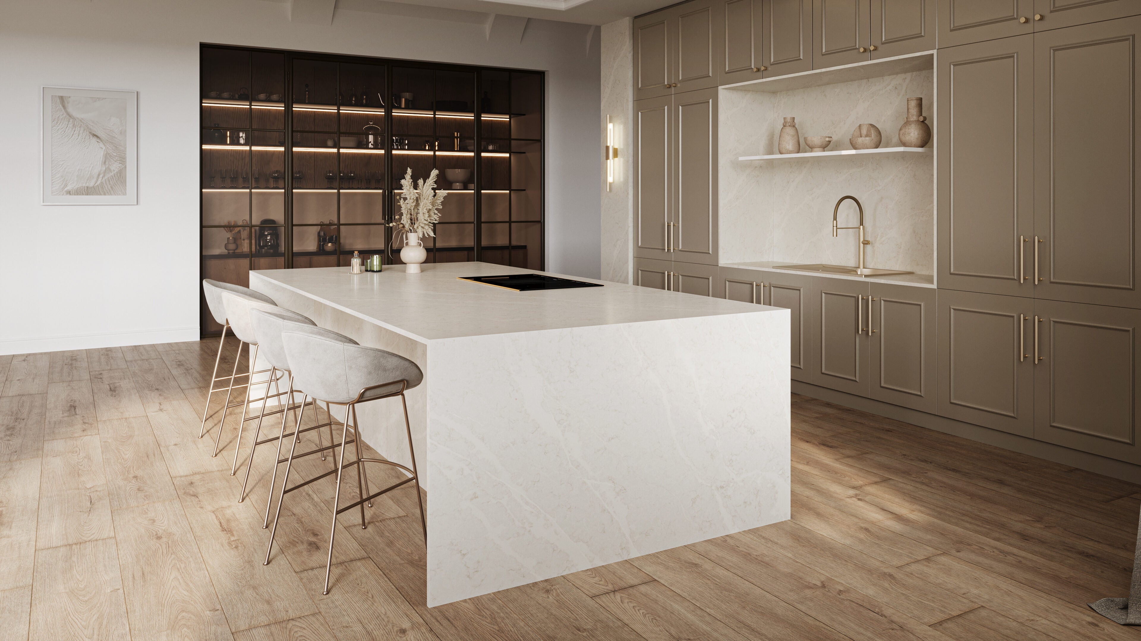 Venus by Pental Quartz available at Aqua Kitchen