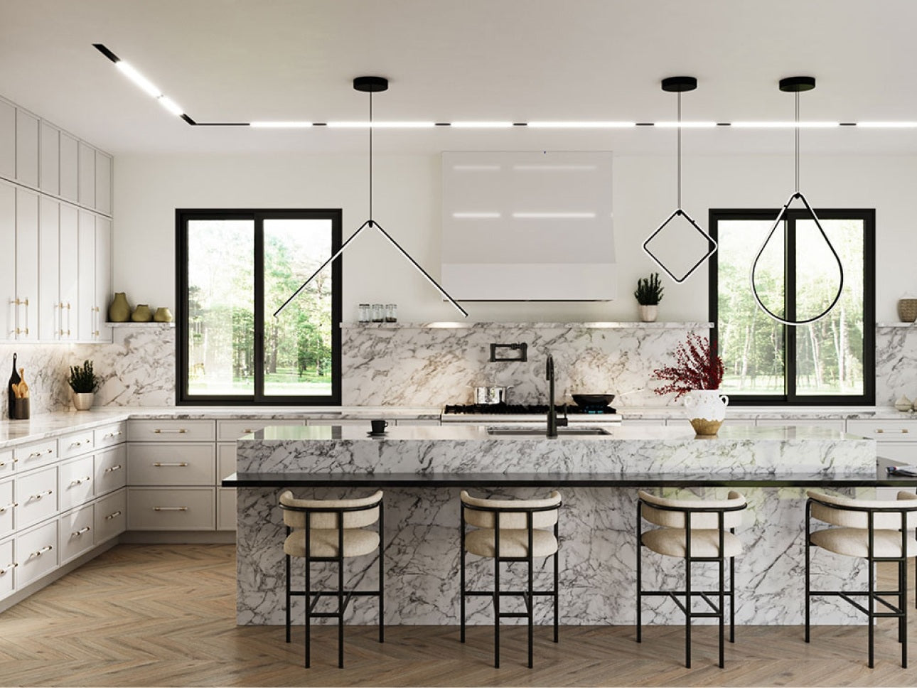Versailles - Sleek White by CNC Cabinetry available at Aqua Kitchen
