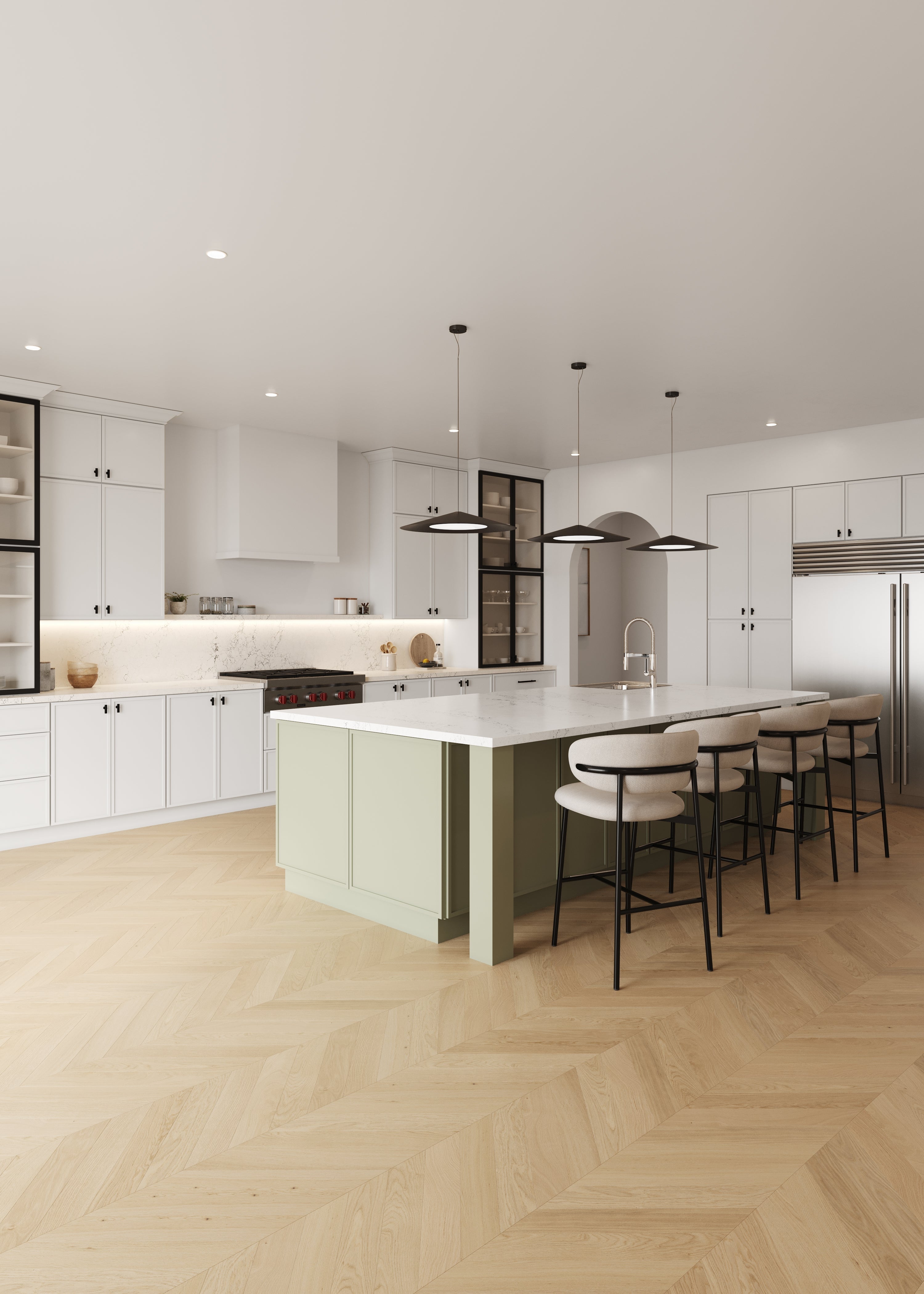 Versailles - White by CNC Cabinetry available at Aqua Kitchen