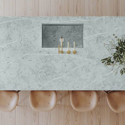 Vezzano by Pental Quartz available at Aqua Kitchen